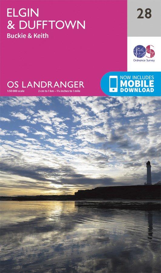 Landranger 28 1:50000 Elgin & Dufftown