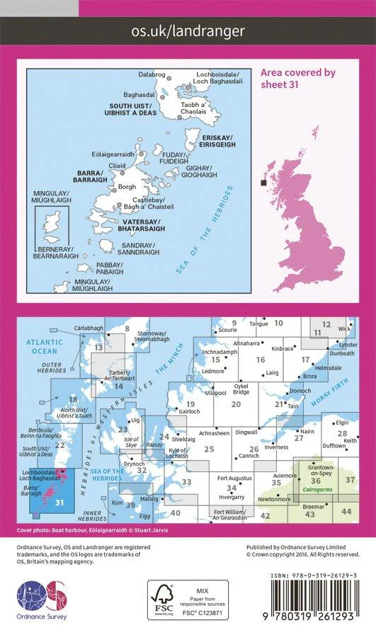 Landranger 31 1:50000 Barra & South Uist - Image 2
