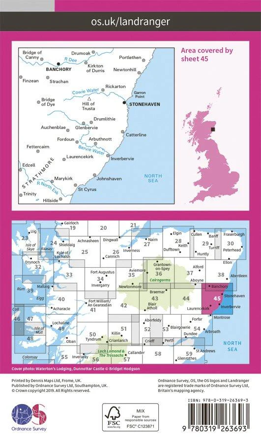 Landranger 45 1:50000 Stonehaven & Banchory - Image 2