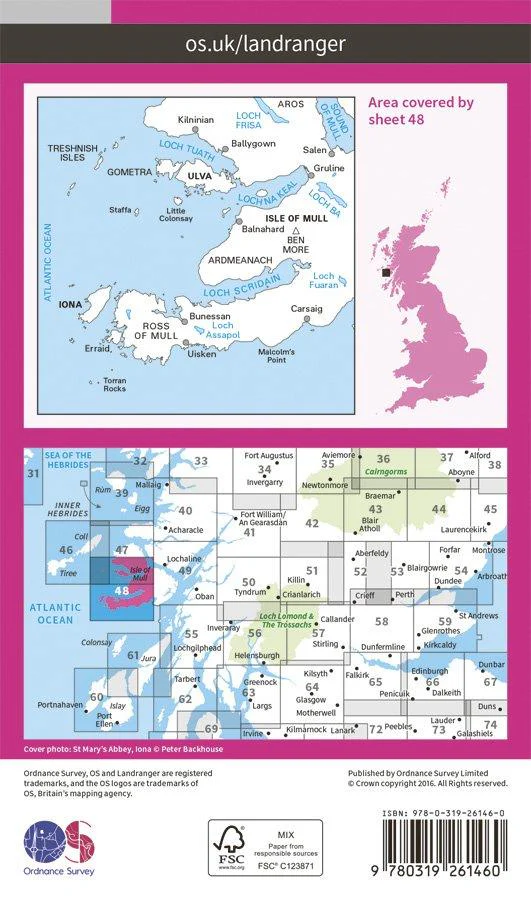 Landranger 48 1:50000 Iona & West Mull - Image 2