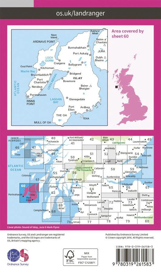 Landranger 60 1:50000 Islay - Image 2