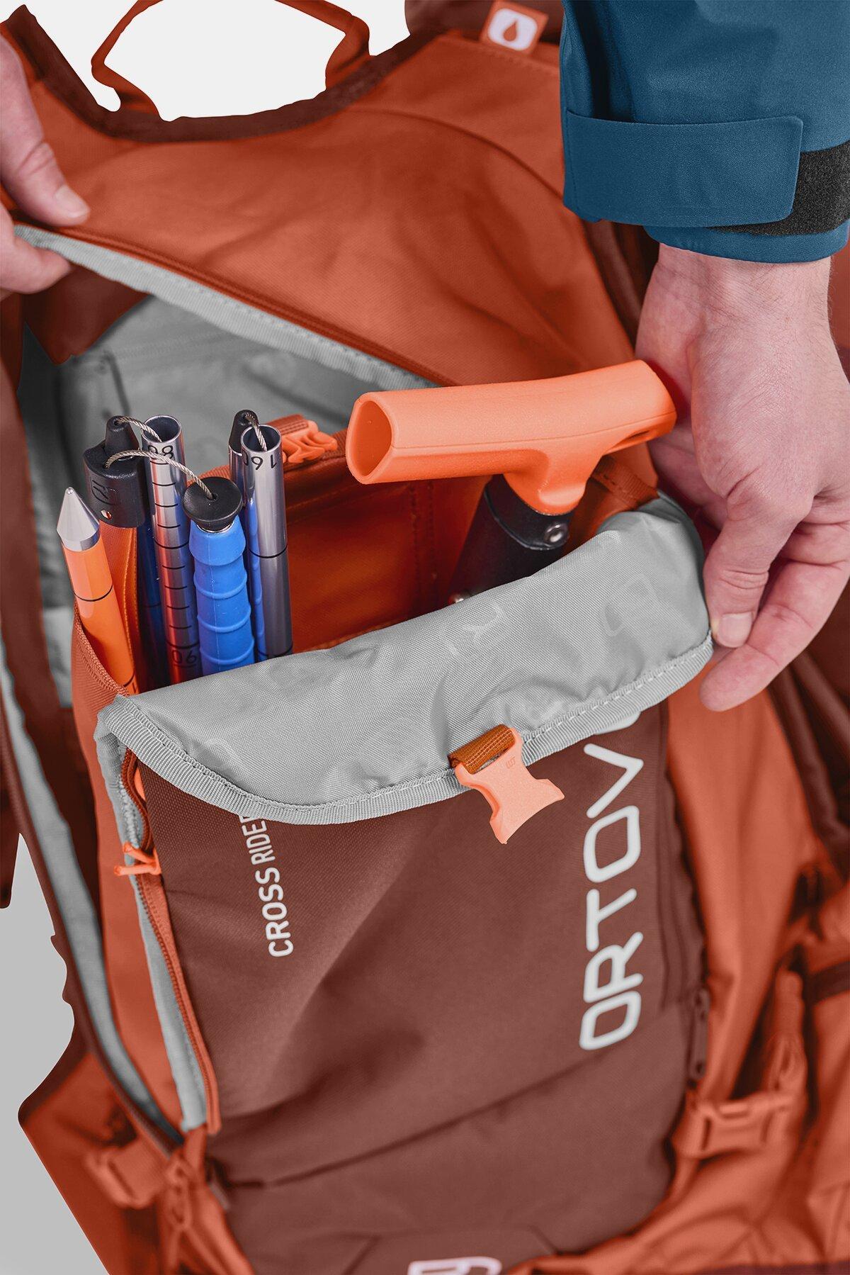 Cross Rider 22L Freeride Ski Backpack - Orange - Image 4