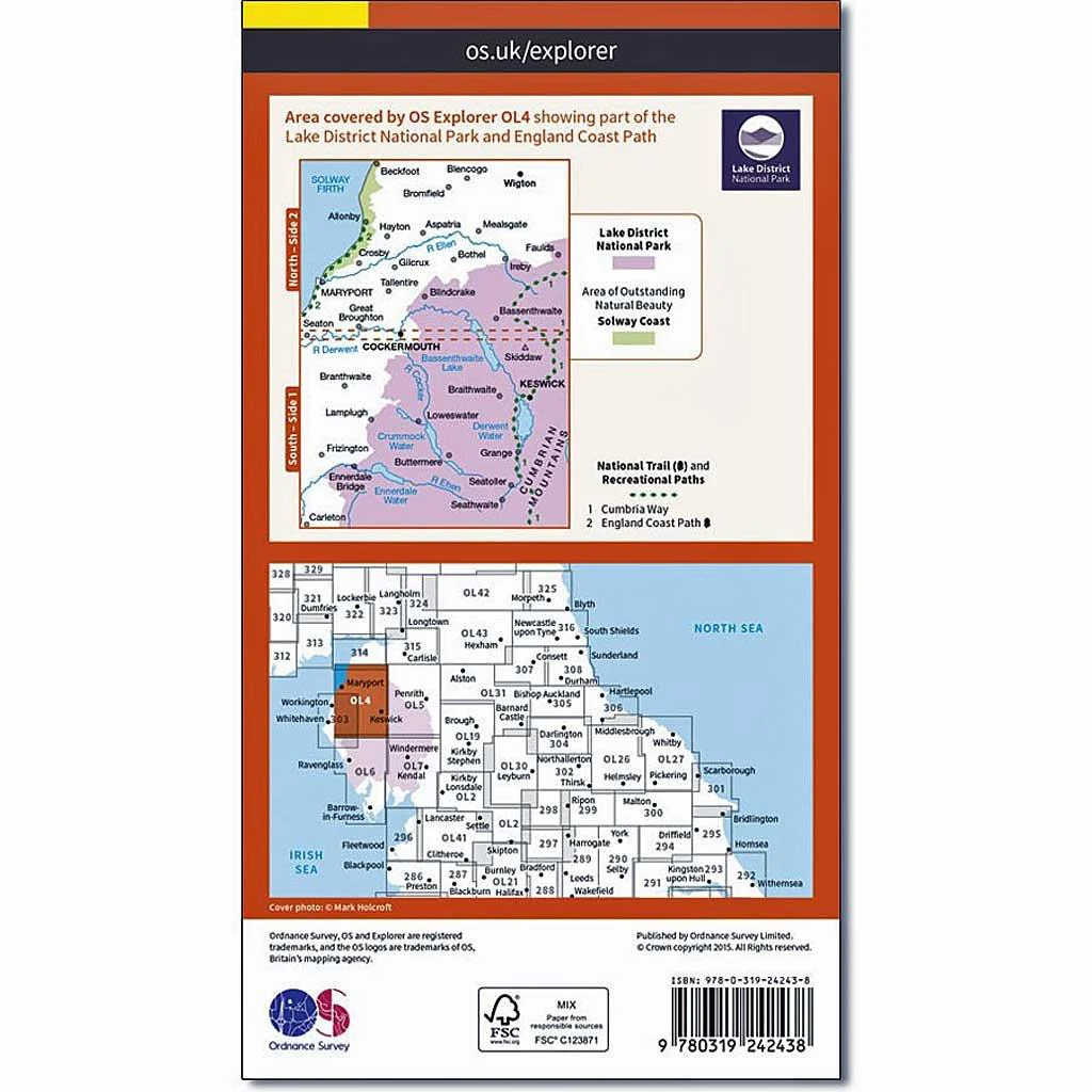 Explorer Active OL4 The English Lakes Map - NW Area - Image 3