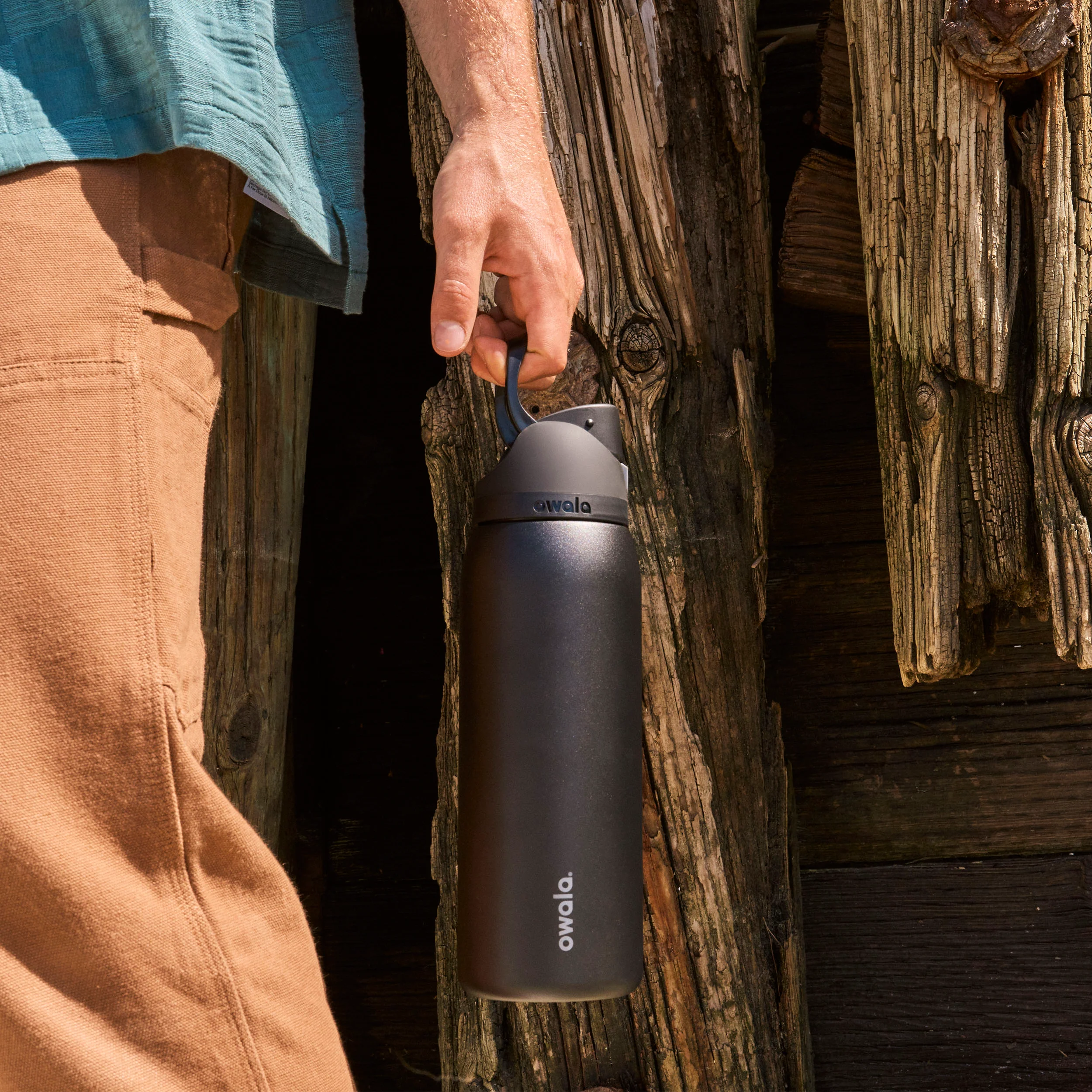 FreeSip® 24oz Stainless Steel Bottle - Black - Image 8