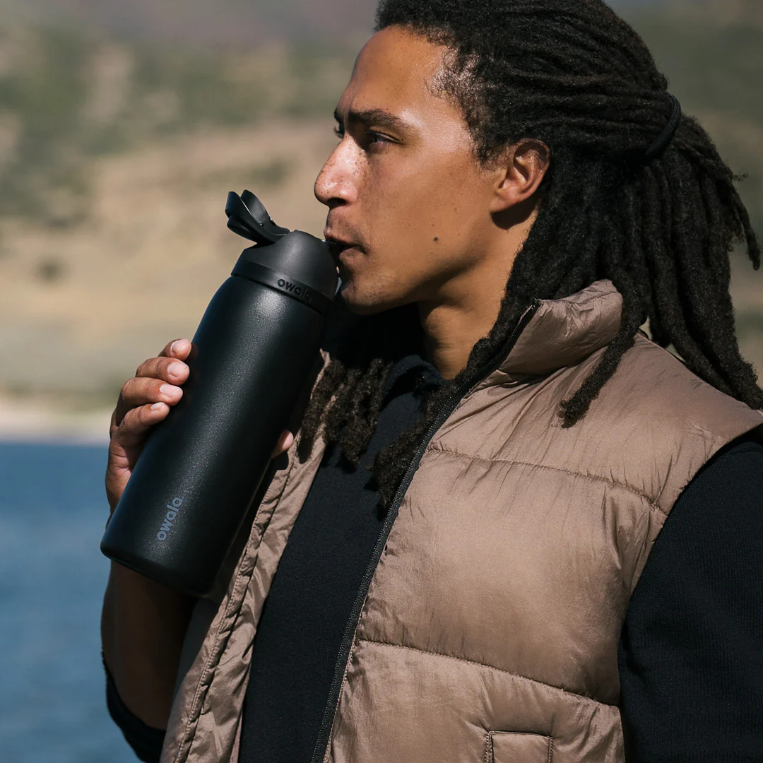 FreeSip® 24oz Stainless Steel Bottle - Black - Image 9