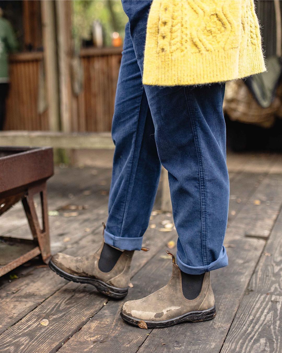 Women's Compass Corduroy Trousers - Regular - Navy - Image 3