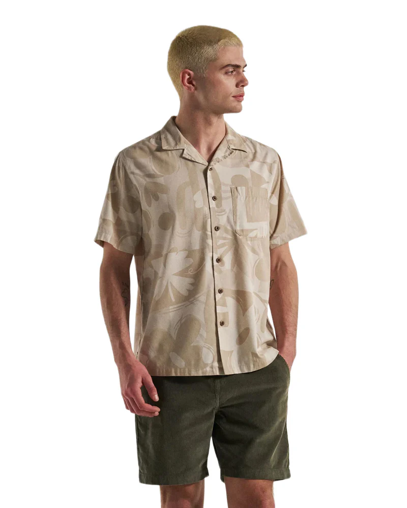 Men's Cove Cotton Shirt - Cream - Image 3