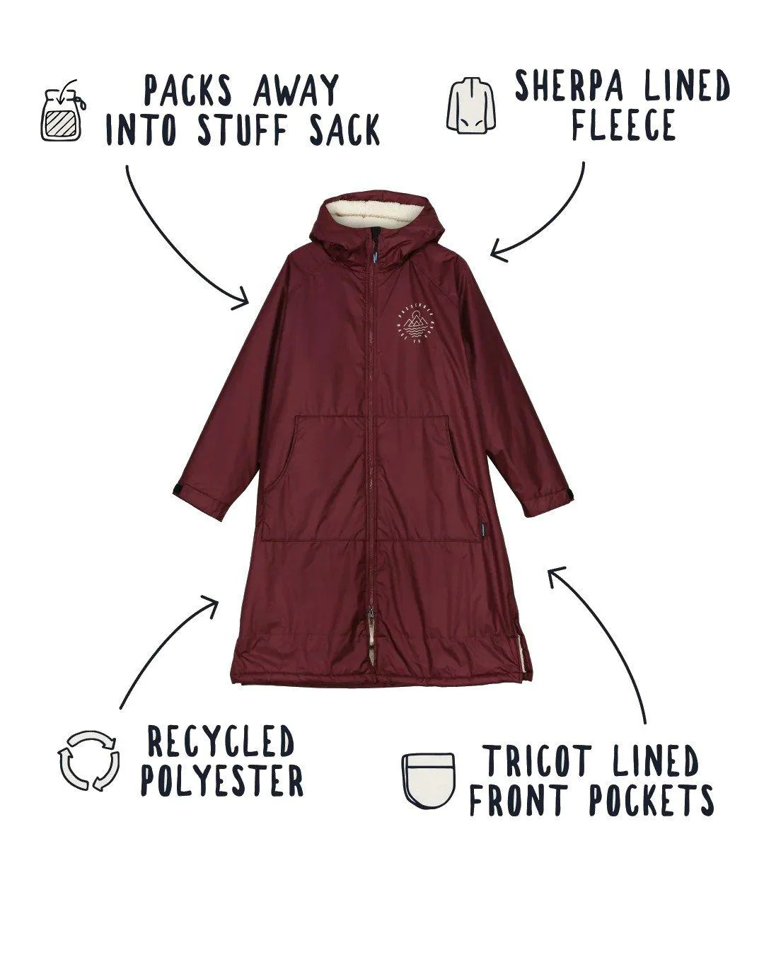Unisex Escapism Changing Robe - Red - Image 5
