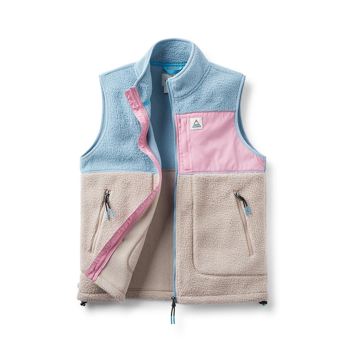 Women's Fairbanks Sherpa Gilet - Blue / Cream - Image 6