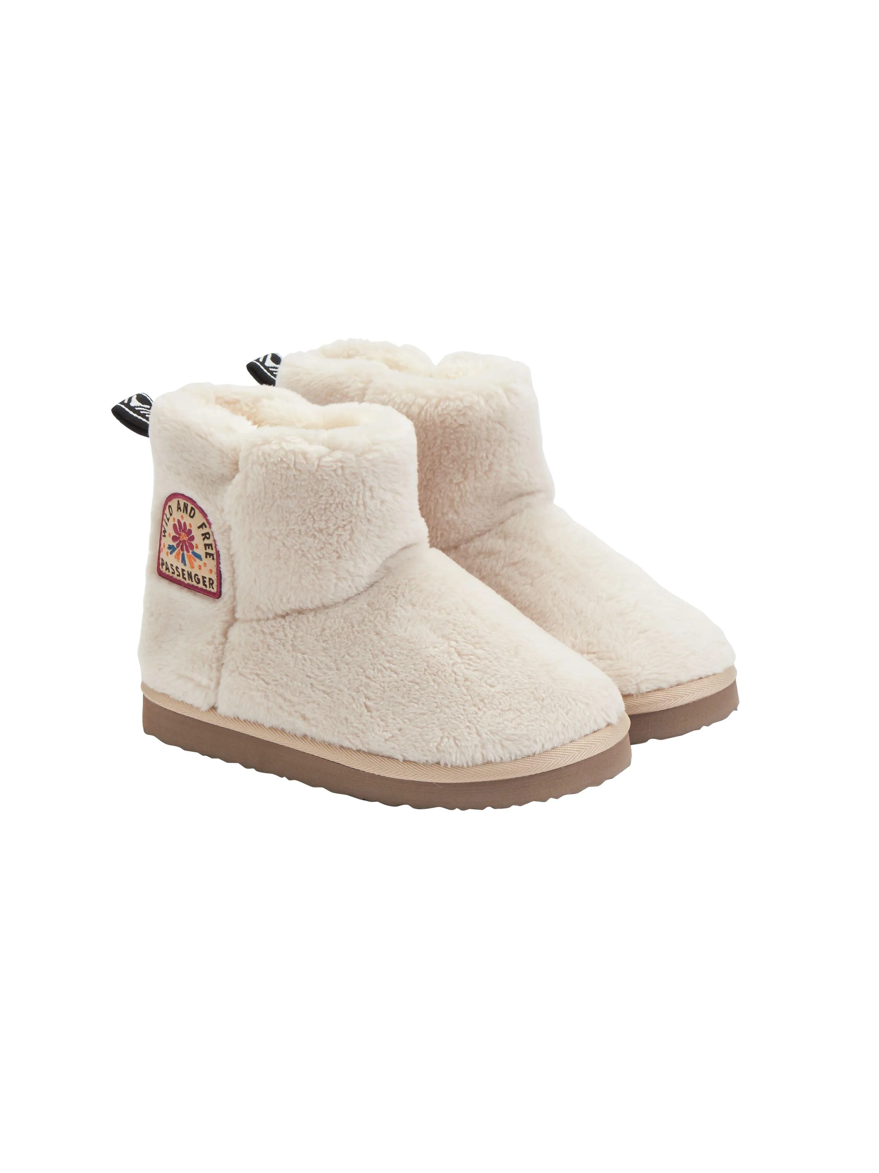 Women's Hideaway Hut Sherpa Fleece Slippers - Cream - Image 2