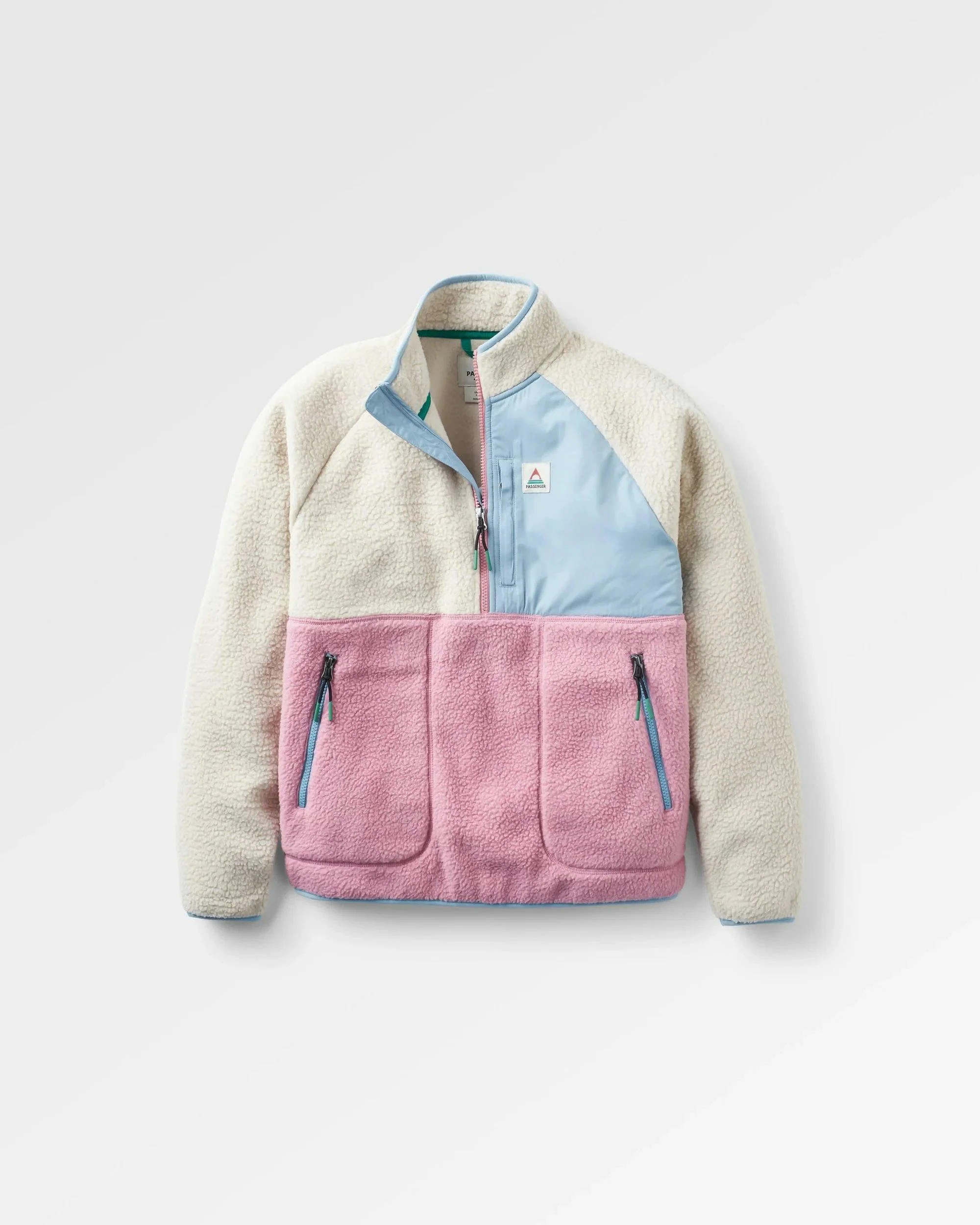Women's Home 1/2 Zip Sherpa Fleece - Cream - Image 5