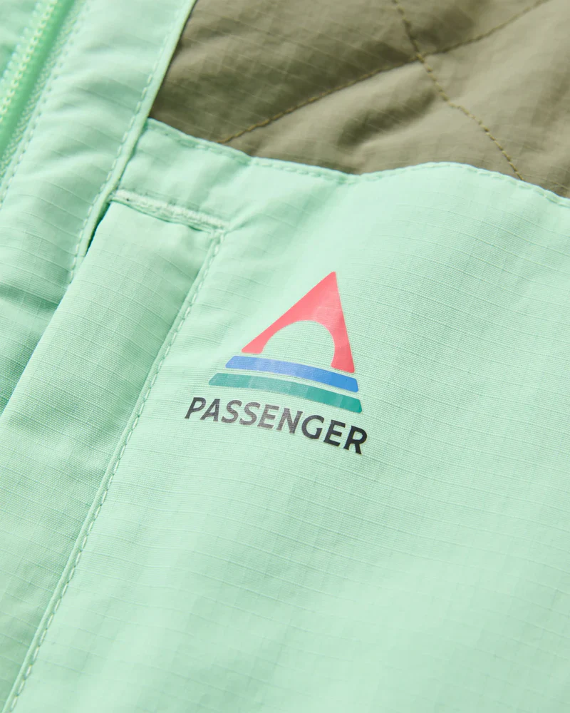 Women's Lara Quilted Jacket - Grey / Green - Image 6