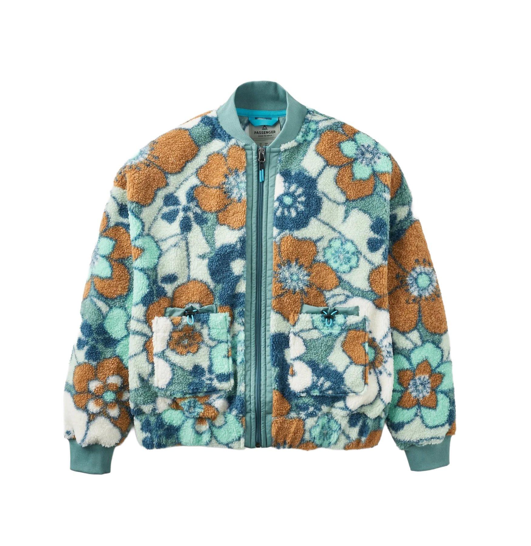 Women's Lucia Full Zip Fleece - Blue / Orange - Image 8