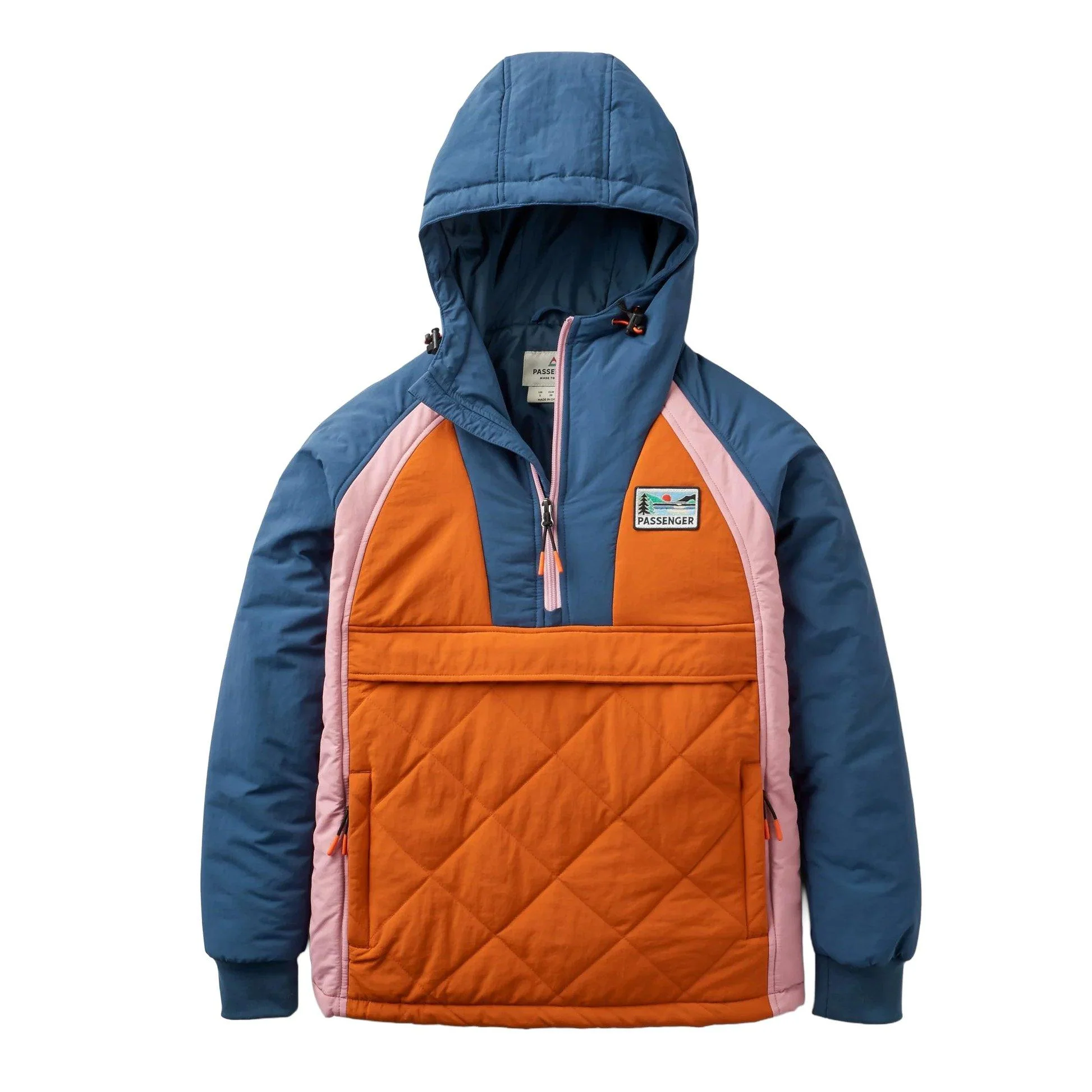 Women's Ocean Insulated 1/2 Zip Jacket - Navy / Orange - Image 6