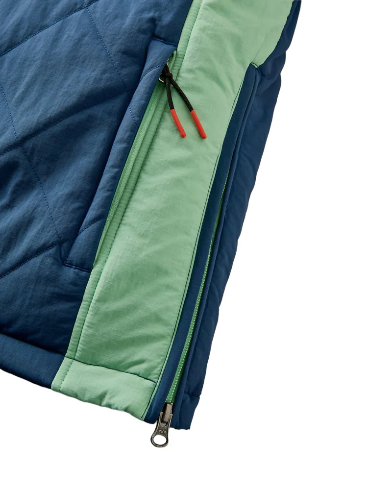 Women's Ocean Insulated 1/2 Zip Jacket - Green / Navy - Image 6