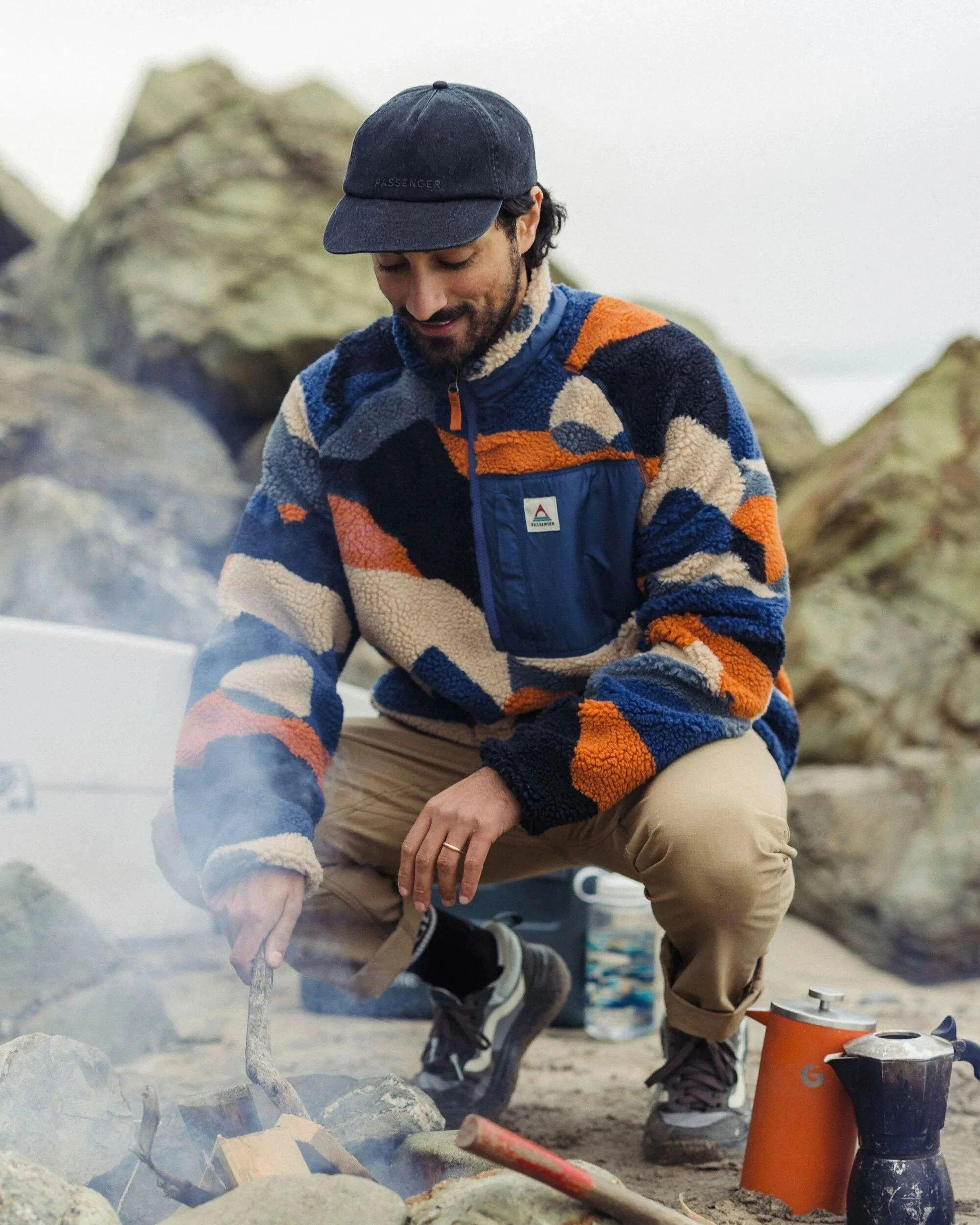 Men's Offroad Sherpa 1/2 Zip Fleece - Blue - Image 3