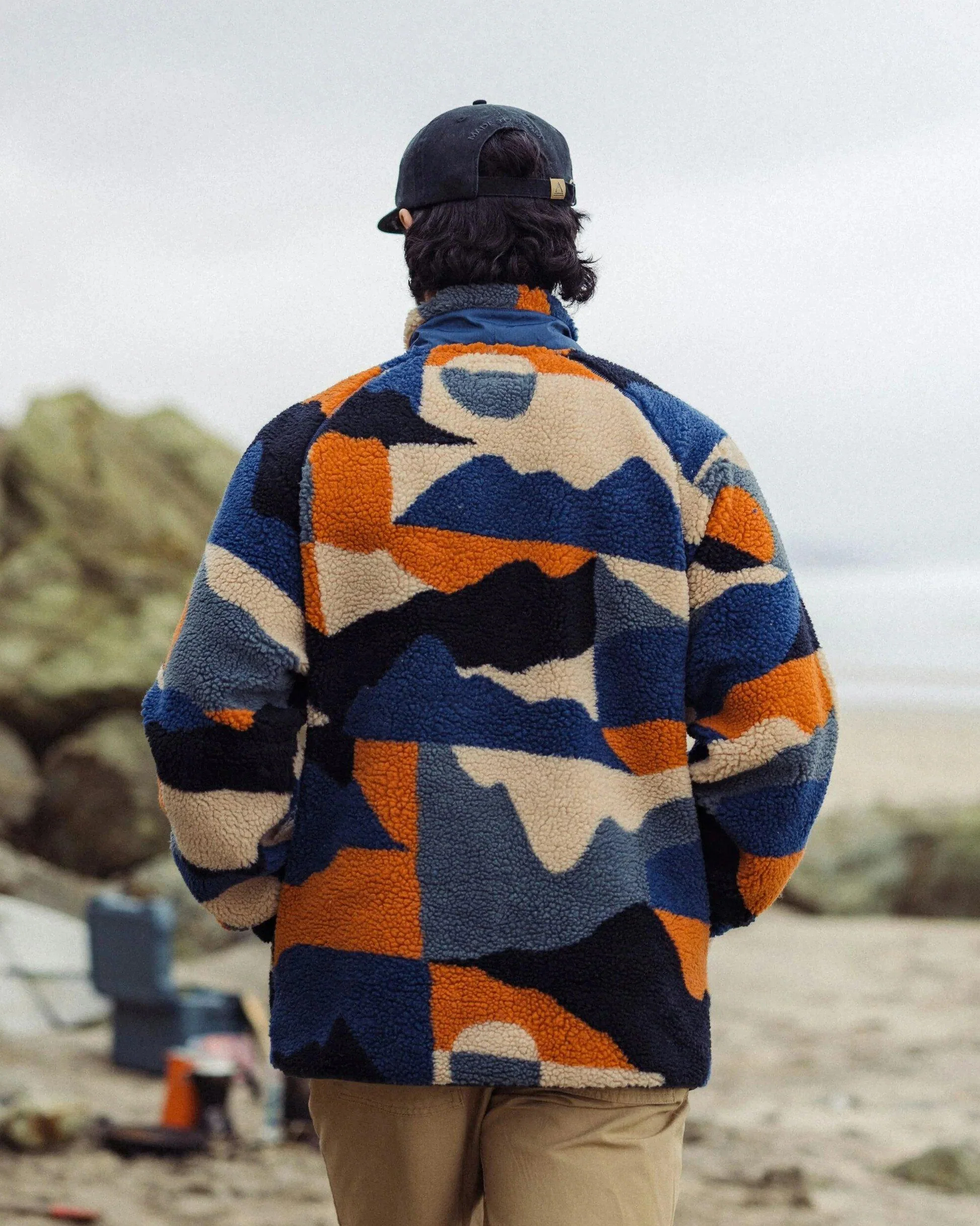 Men's Offroad Sherpa 1/2 Zip Fleece - Blue - Image 4