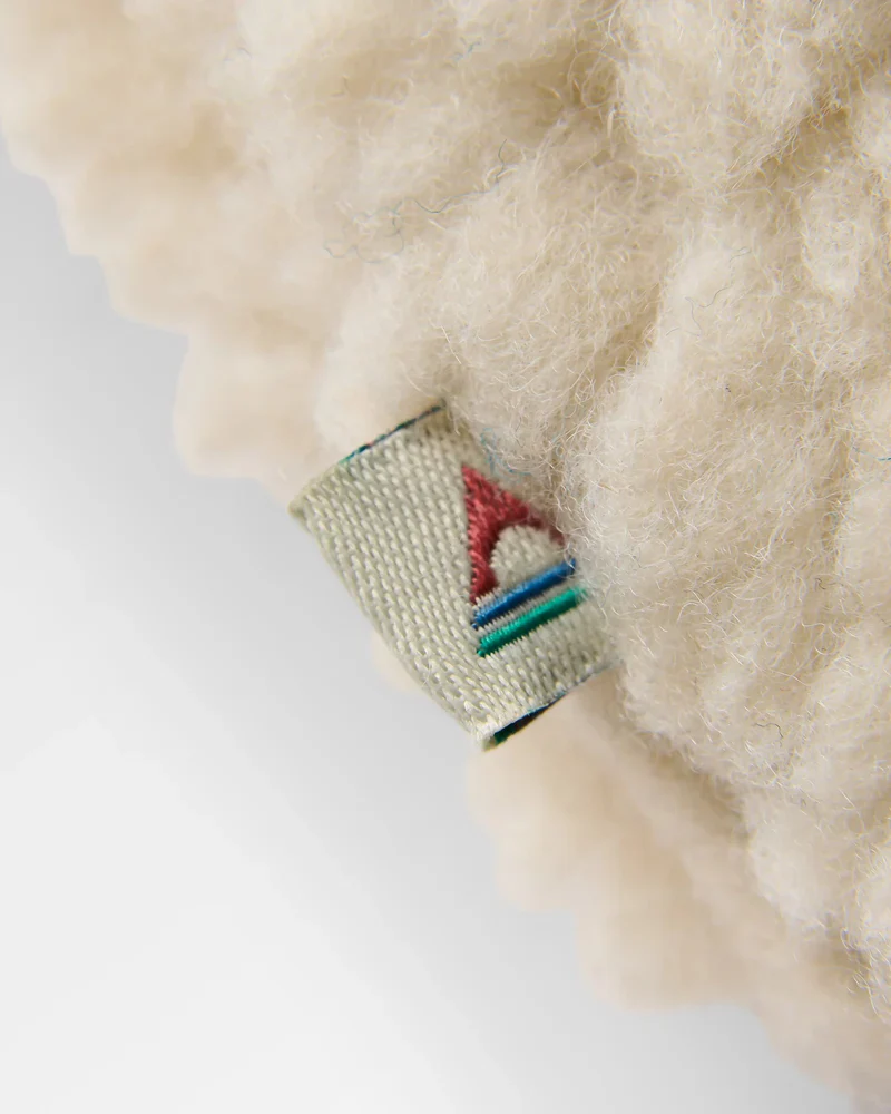 Men's Offroad Sherpa 1/2 Zip Fleece - Cream / Blue - Image 6