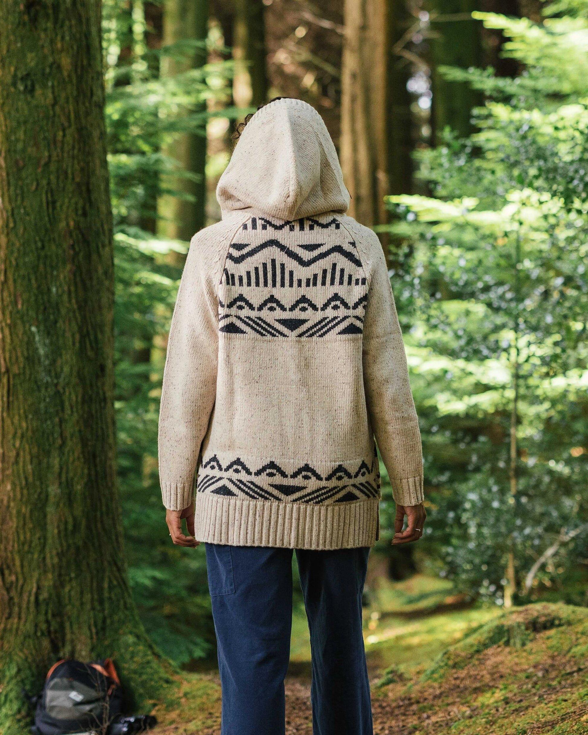 Women's Snoozle Recycled Knitted Hooded Cardigan - Cream - Image 3
