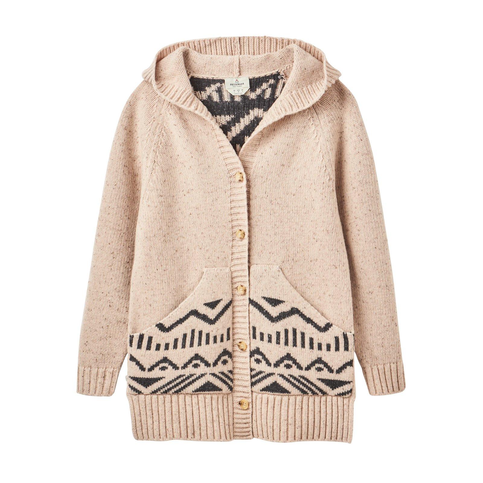 Women's Snoozle Recycled Knitted Hooded Cardigan - Cream - Image 5