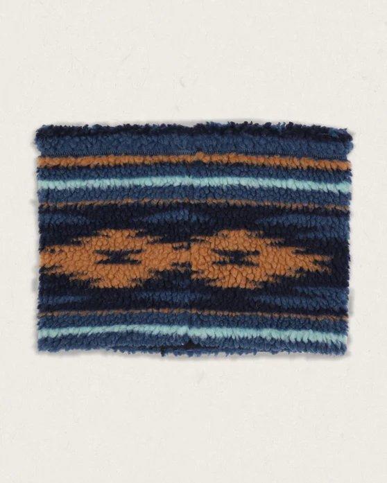 Mulled Sherpa Fleece Snood - Blue Coral Pattern - Image 2