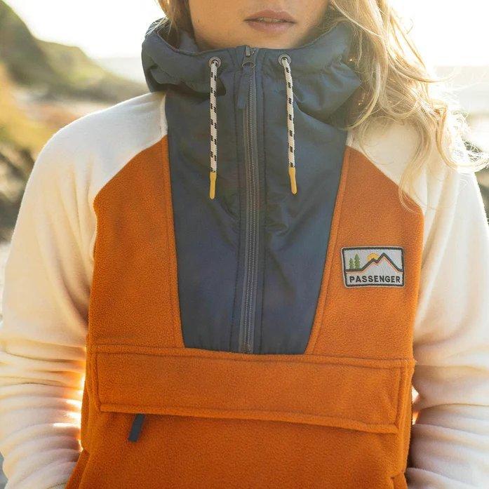 Women's Alexander Hooded 1/2 Zip Fleece - Sunrise Orange - Image 2