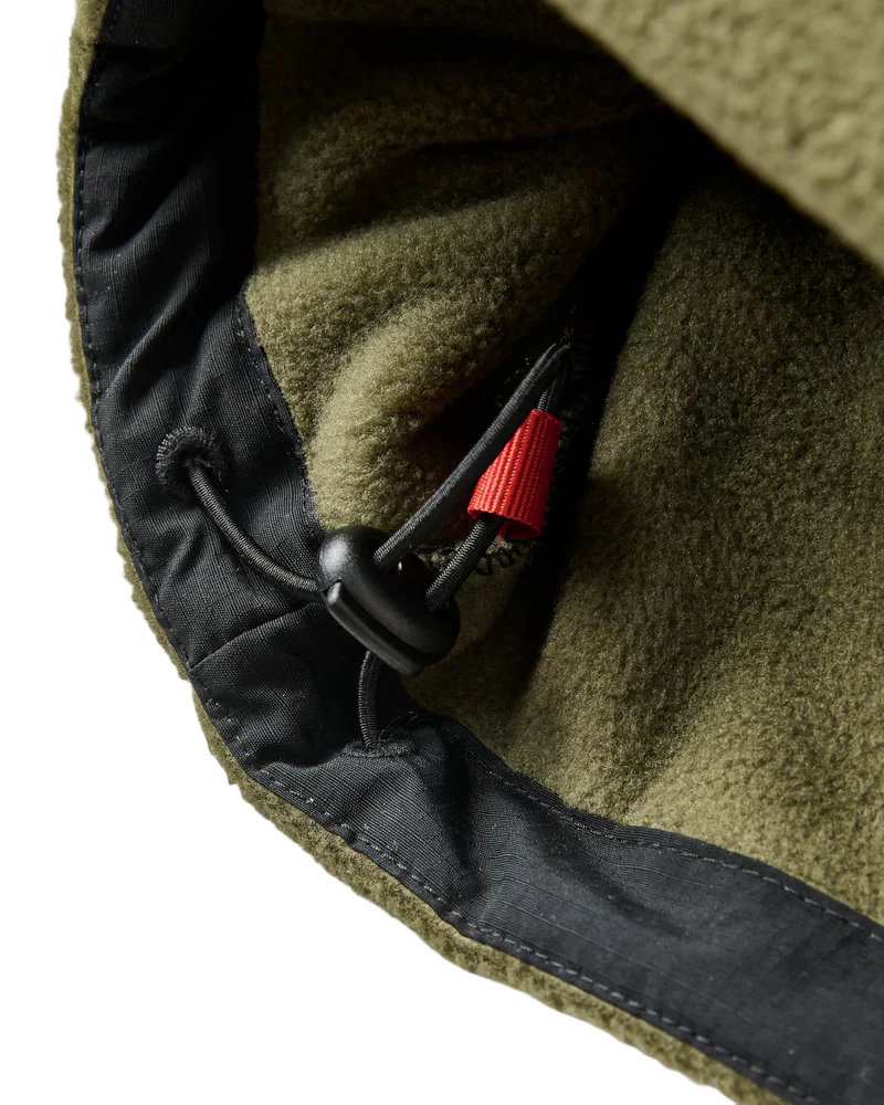 Men's Woodland 2.0 Hooded Polartec® 1/2 Zip Fleece - Black / Green - Image 4