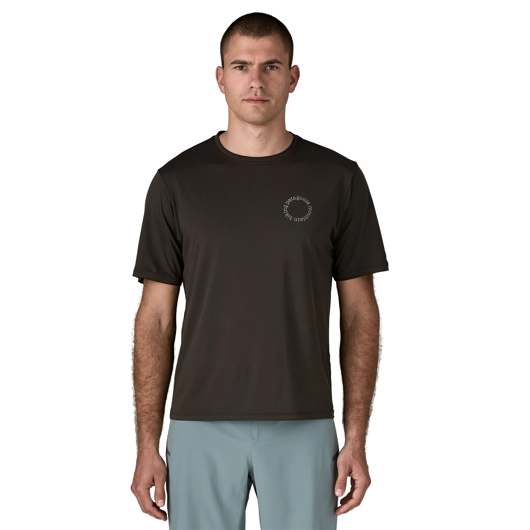 Men's Capilene® Cool Daily Graphic T-Shirt - Spokes Stencil / Black - Image 3