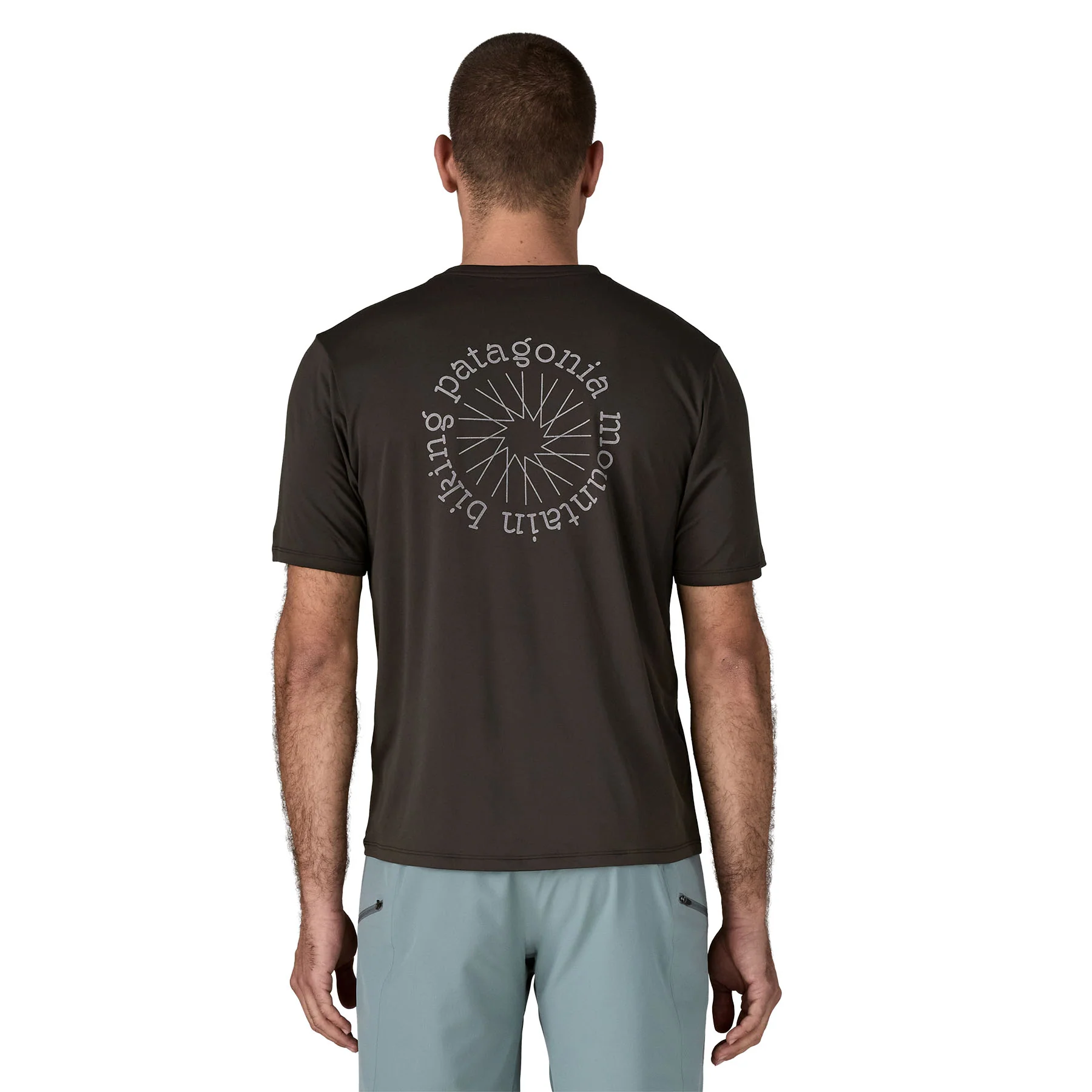 Men's Capilene® Cool Daily Graphic T-Shirt - Spokes Stencil / Black - Image 4