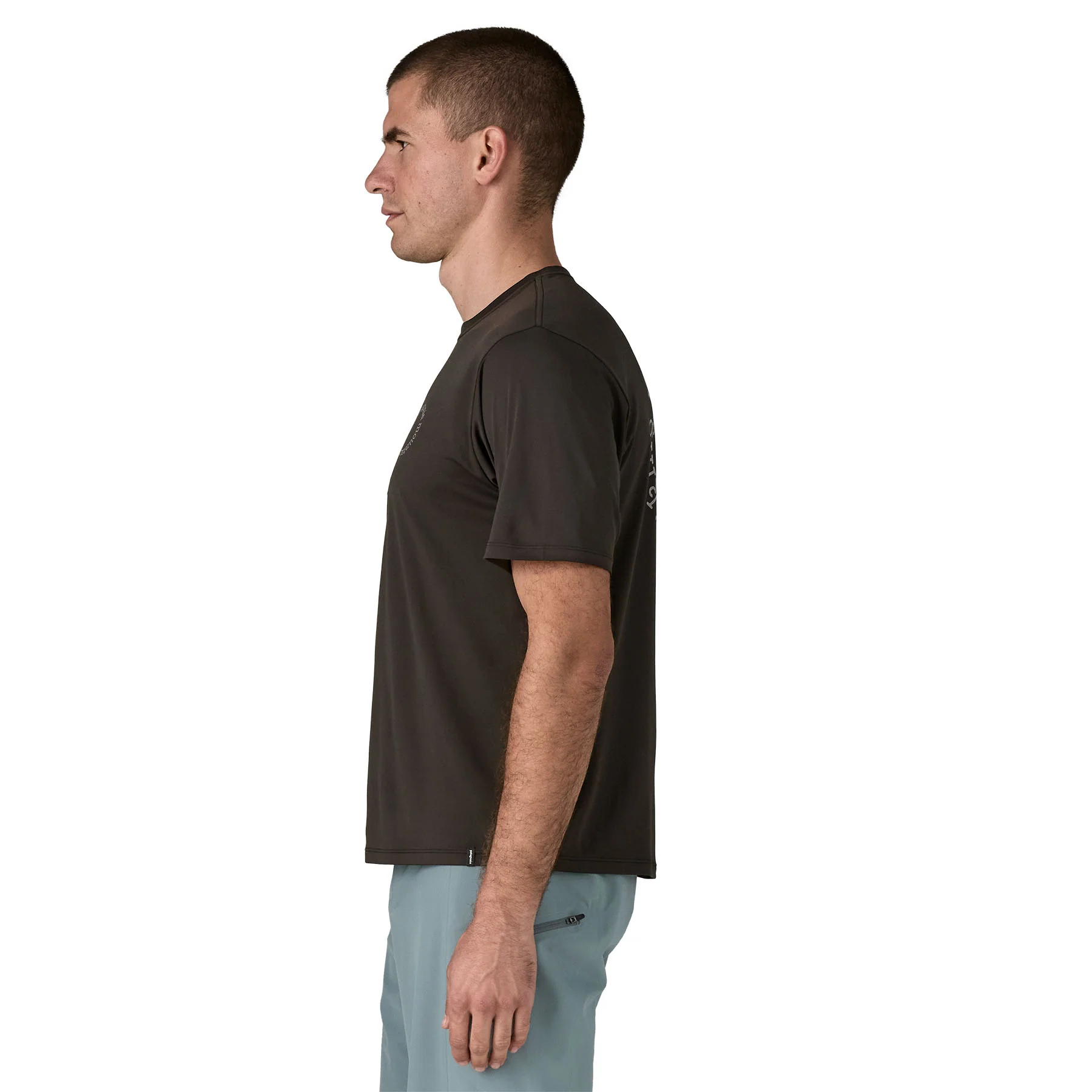 Men's Capilene® Cool Daily Graphic T-Shirt - Spokes Stencil / Black - Image 5