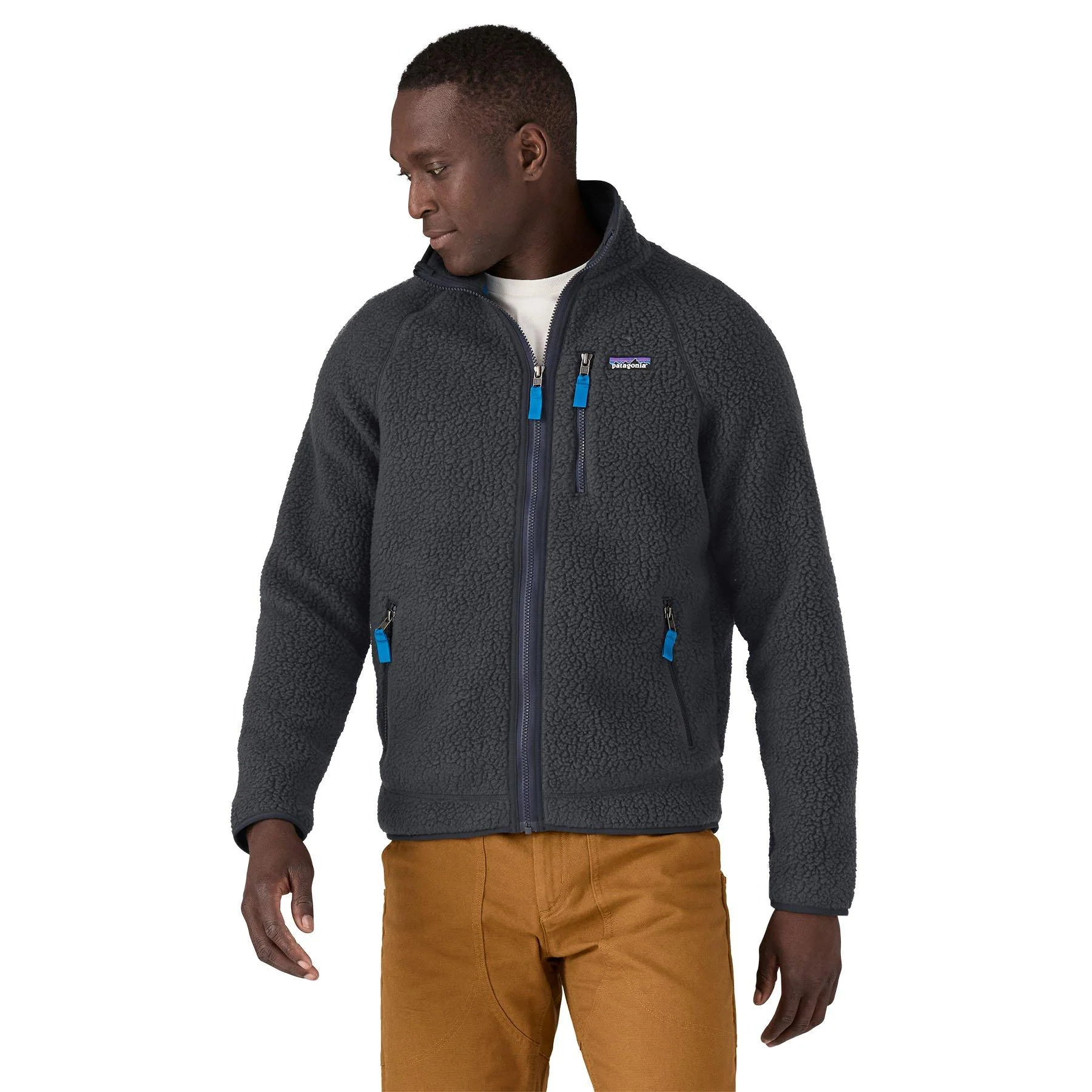 Men's Retro Pile Jacket - Navy - Image 2