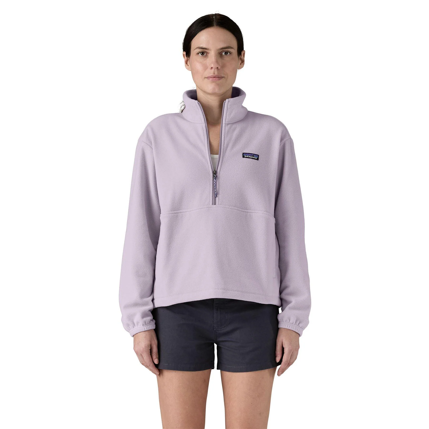 Women's Micro D™ 1/2 Zip Fleece Pullover - Purple - Image 2