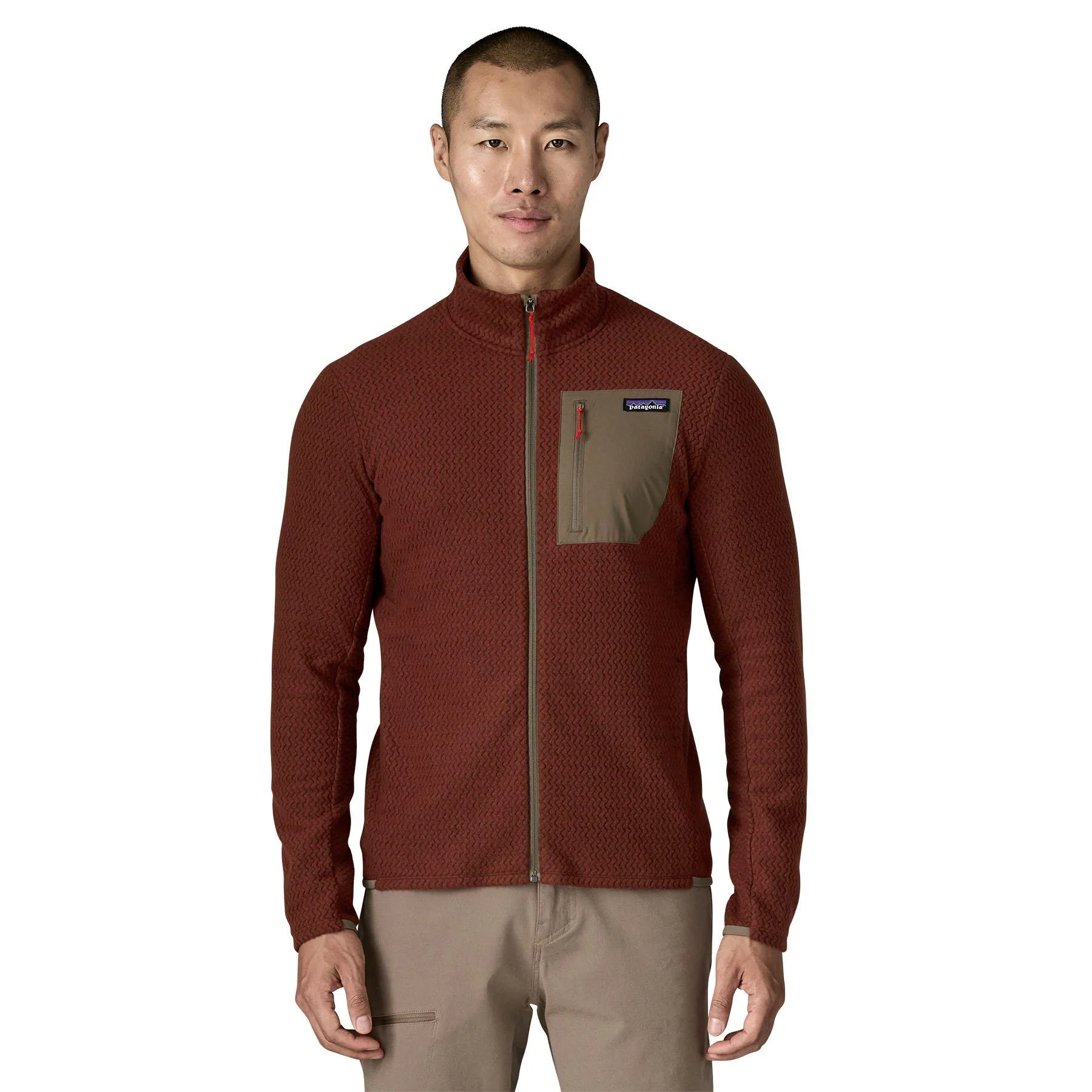Men's R1 Air Full Zip Fleece - Red - Image 2