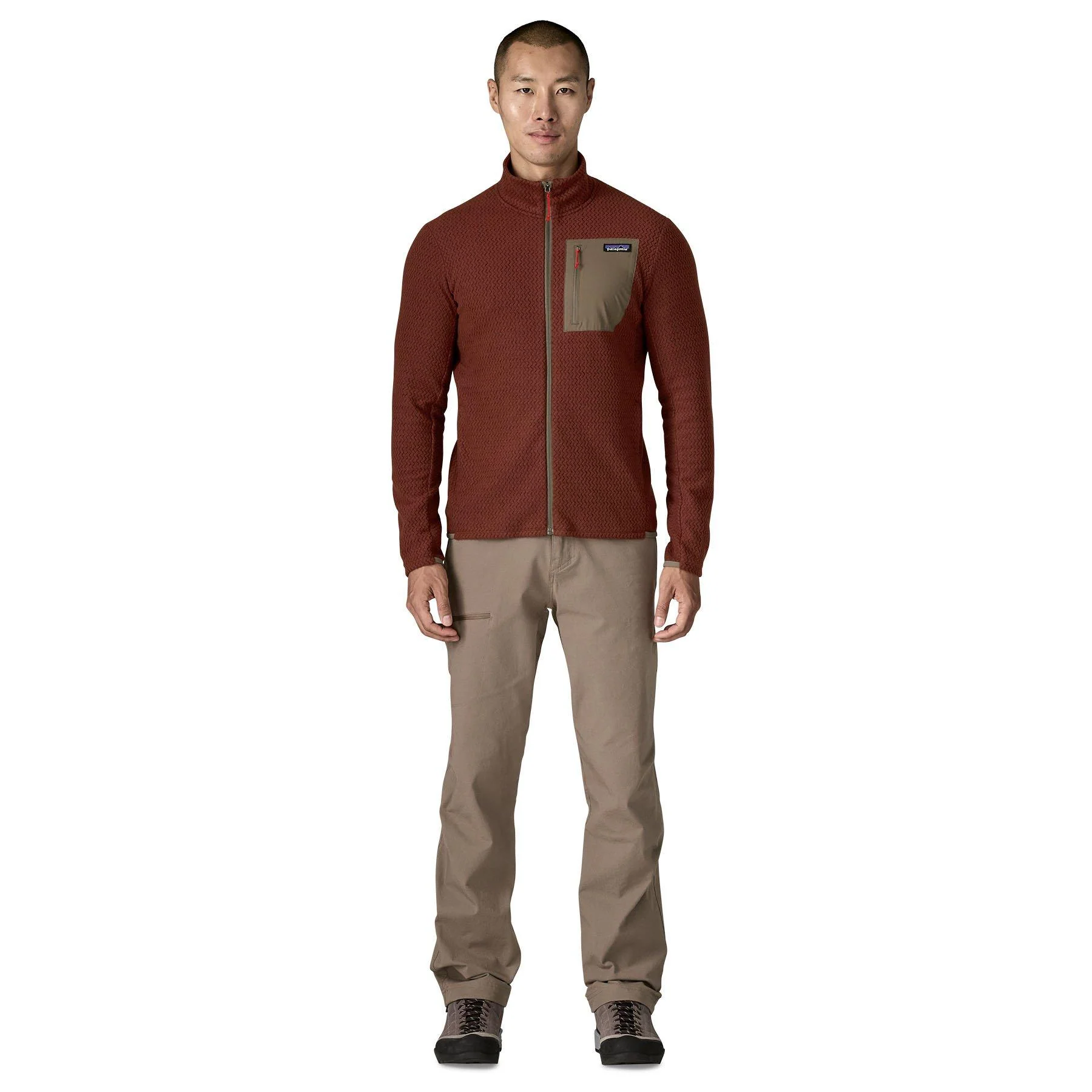 Men's R1 Air Full Zip Fleece - Red - Image 4