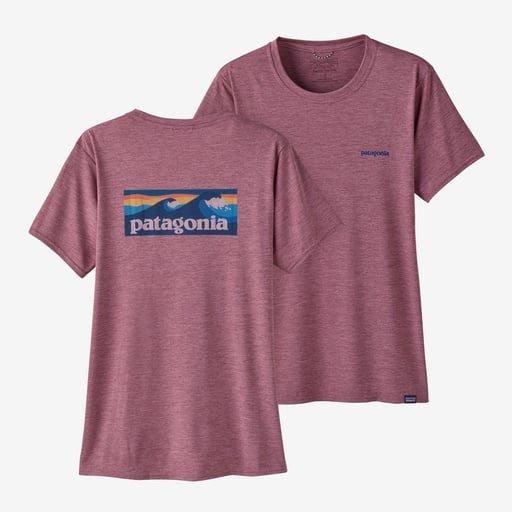 Women's Capilene Cool Daily Graphic Shirt - Boardlogo/Eve/Mauve