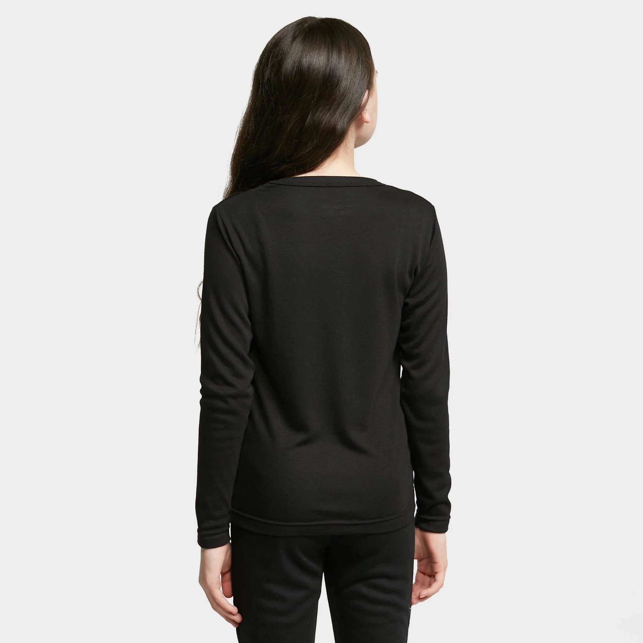 Kids' Long Sleeve Thermal Top - Black - Image 2