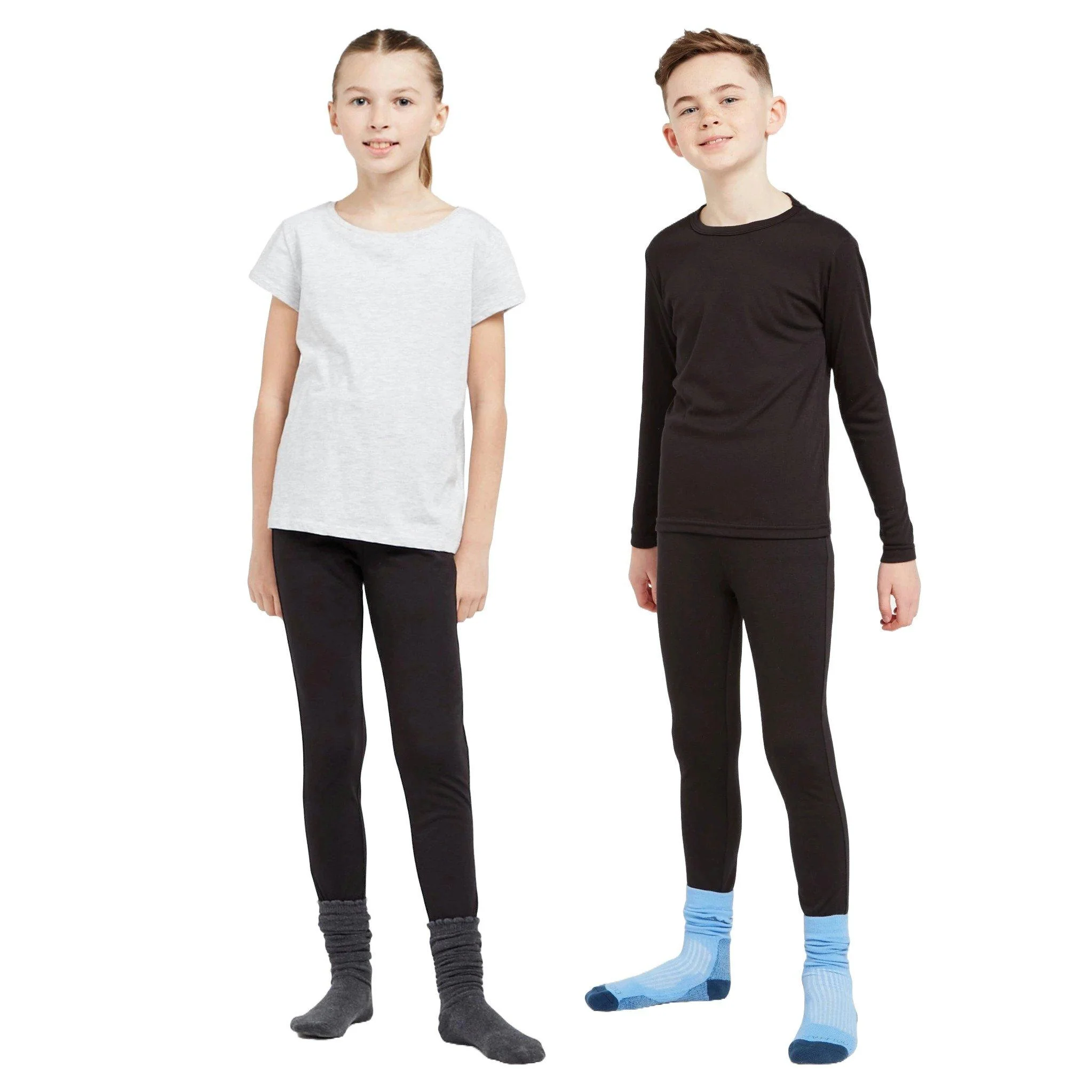 Kids' Thermal Base Layer Pants - Black - Image 4