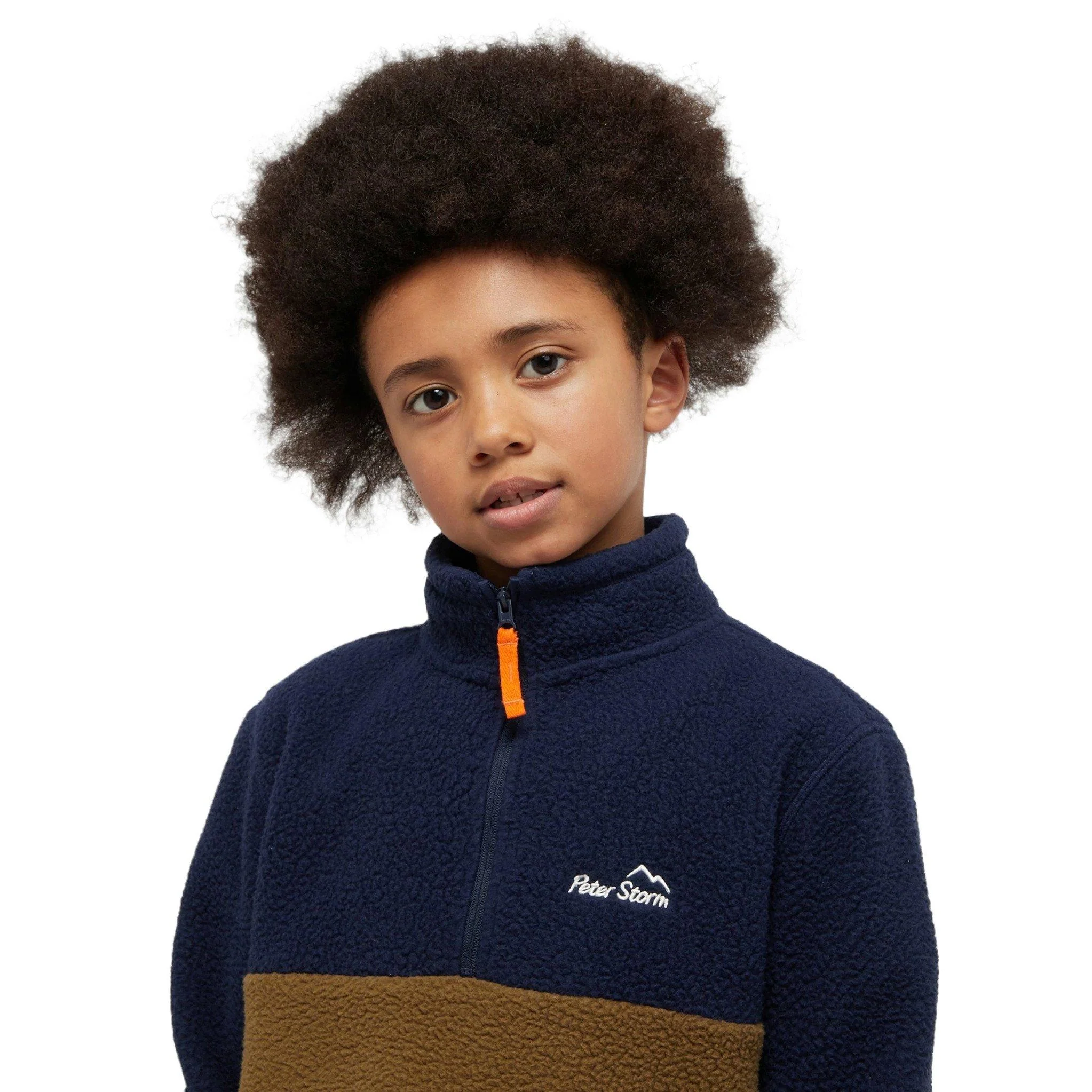 Kids' Snug Borg 1/4 Zip Fleece - Navy - Image 3