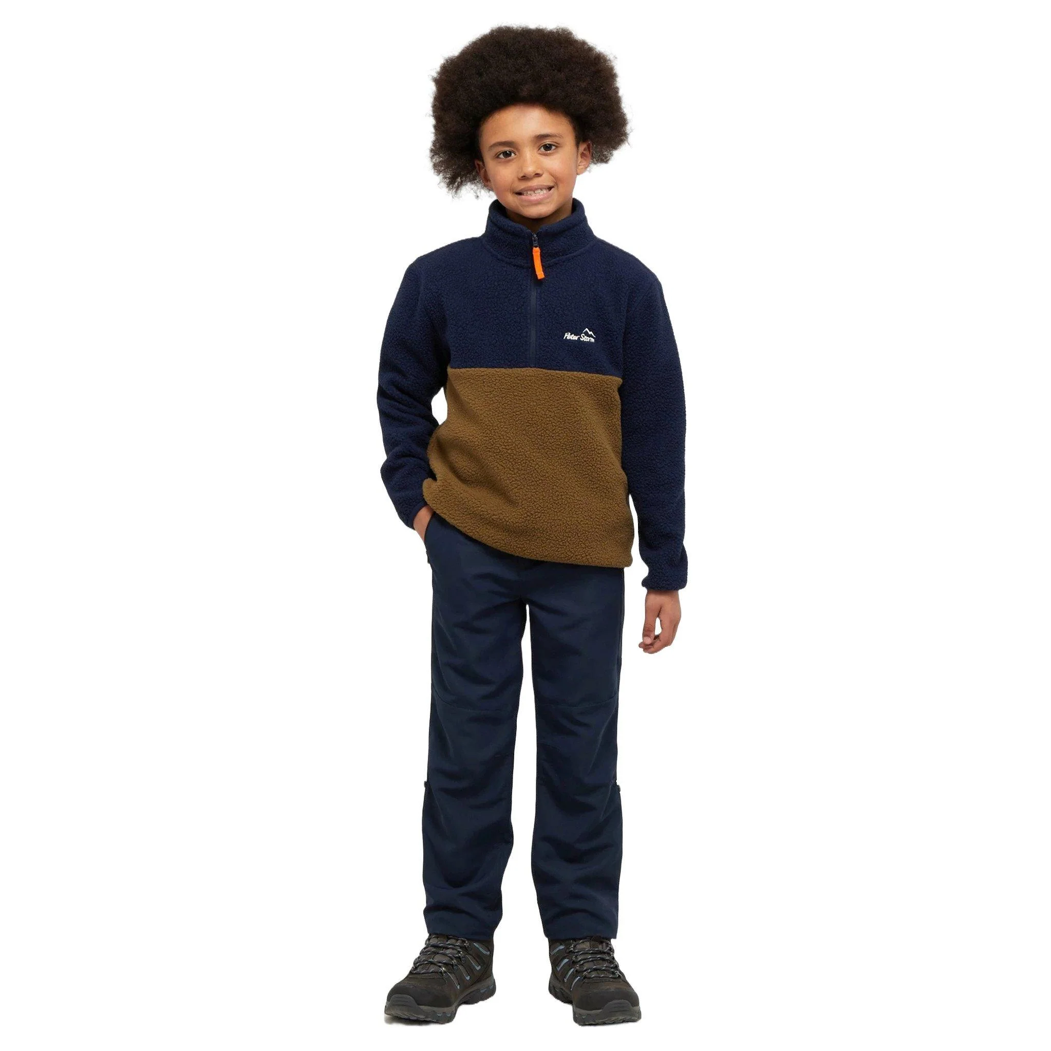 Kids' Snug Borg 1/4 Zip Fleece - Navy - Image 4