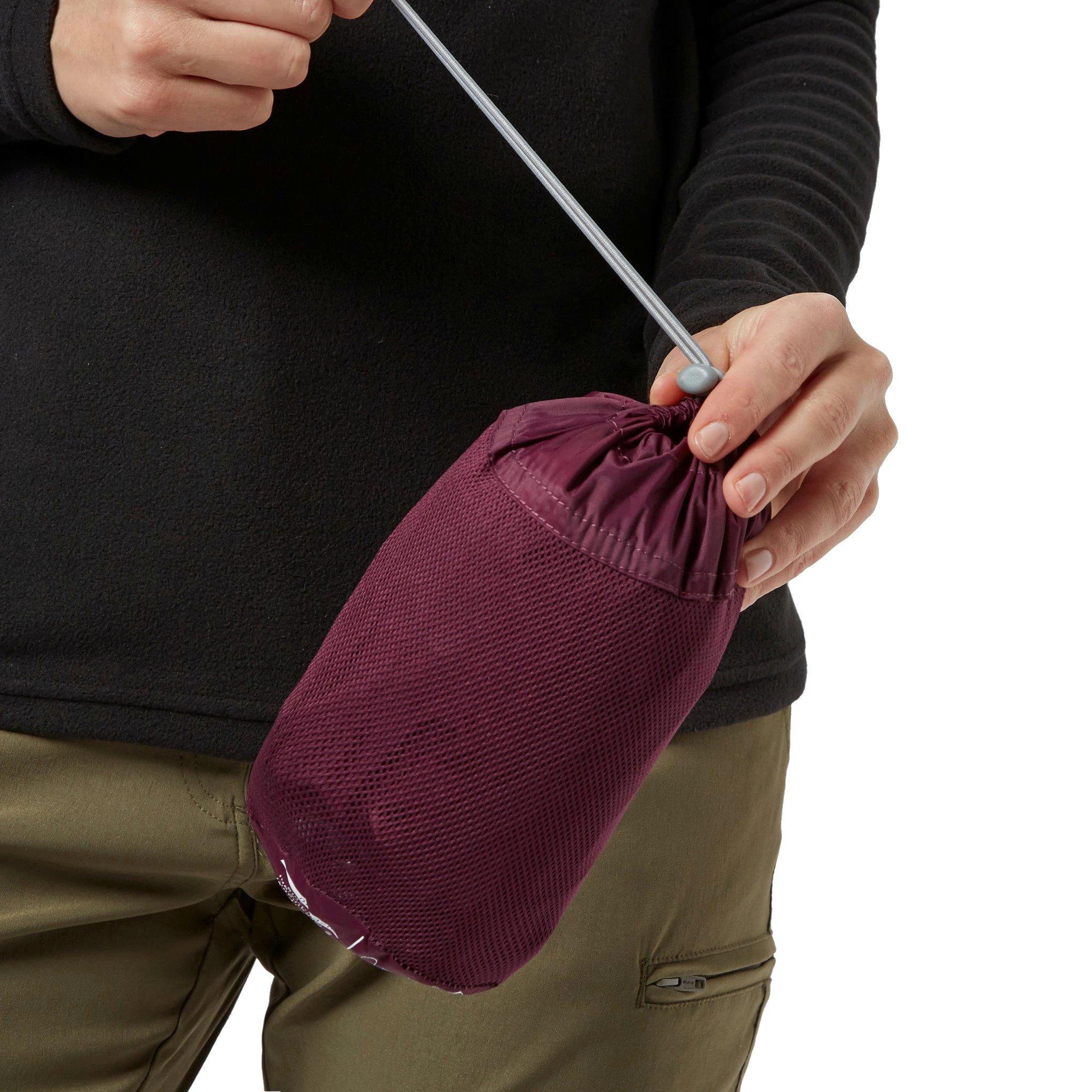 Women's Packable Hooded Waterproof Jacket - Purple - Image 6