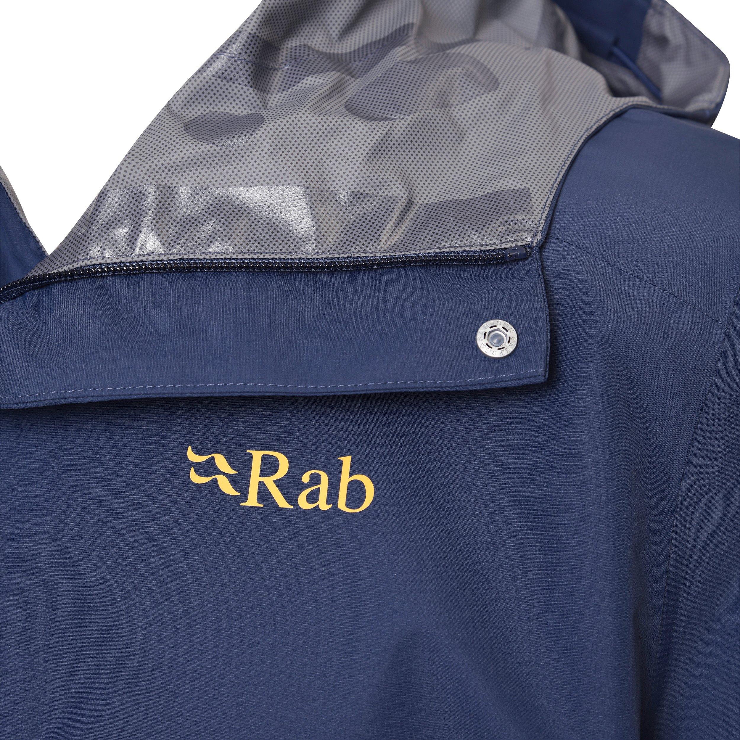 Men's Downpour Waterproof Jacket - Navy / Yellow - Image 3