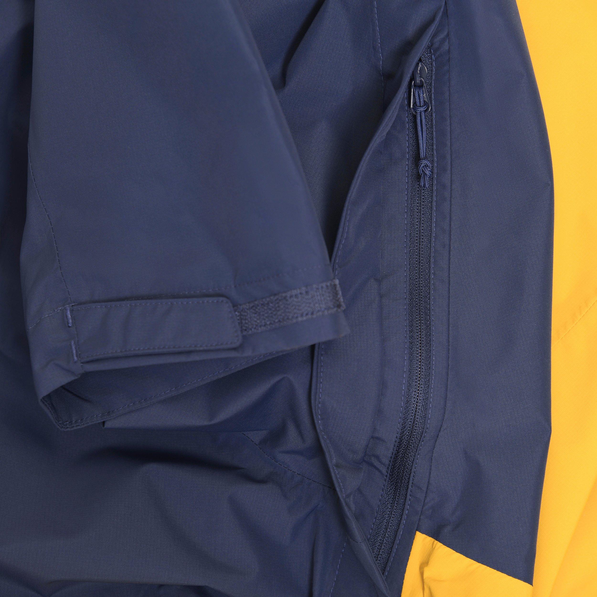 Men's Downpour Waterproof Jacket - Navy / Yellow - Image 4
