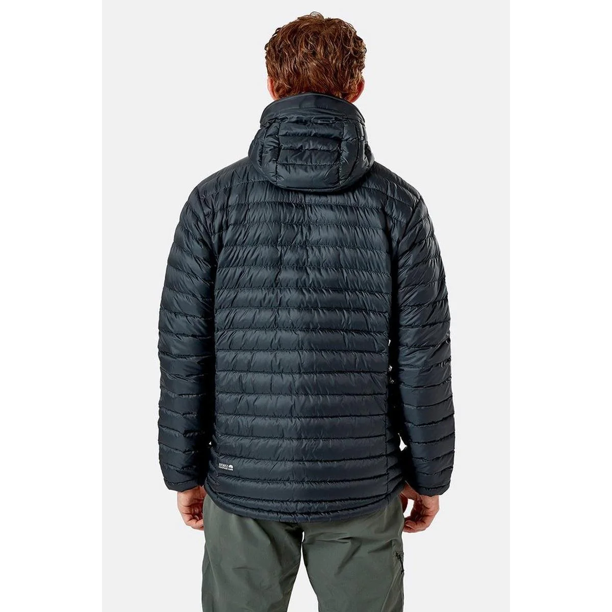 Men's Microlight Alpine Down Jacket - Beluga / Dark Navy - Image 4