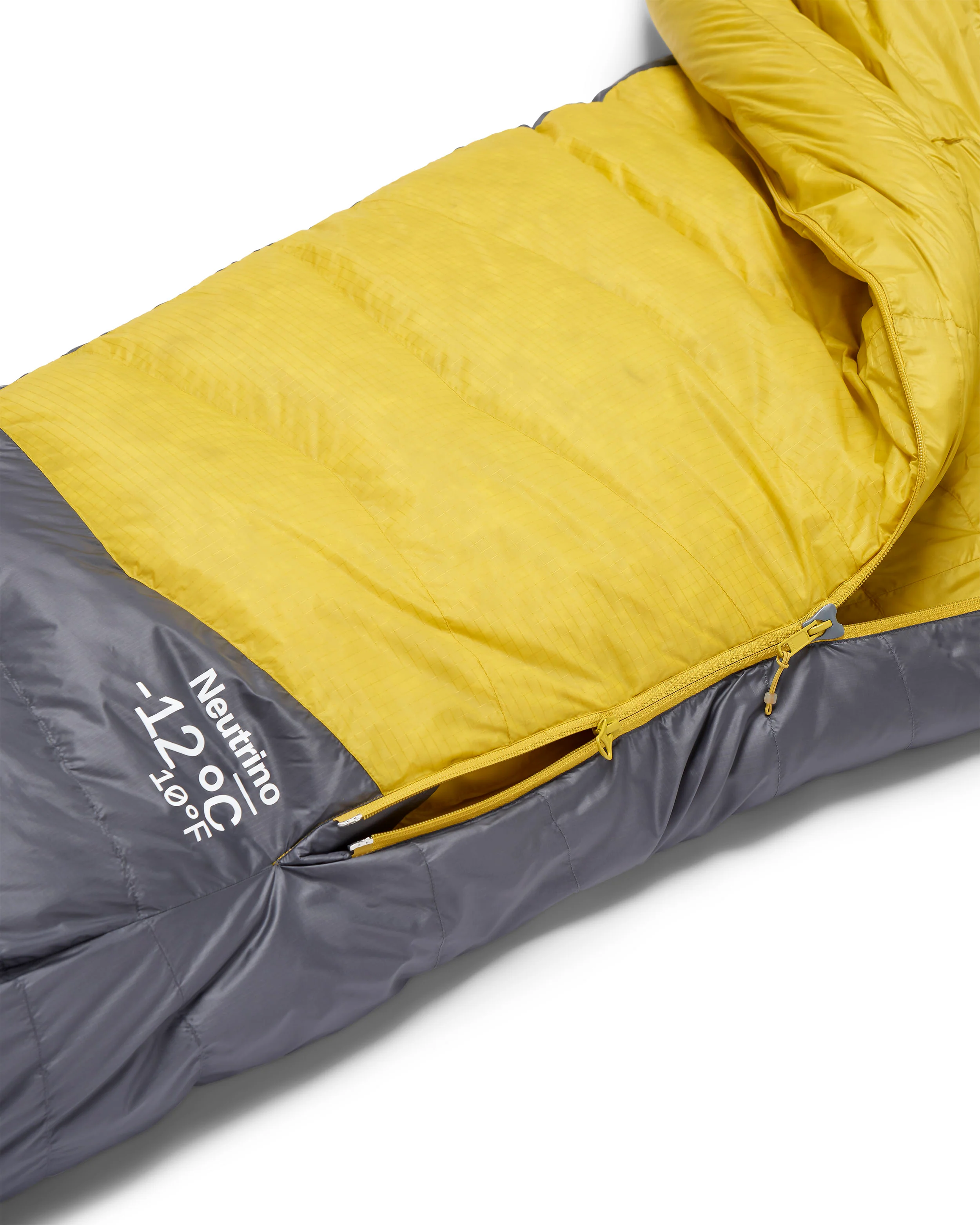 Neutrino -12°C Down Sleeping Bag - Yellow / Grey - Image 3