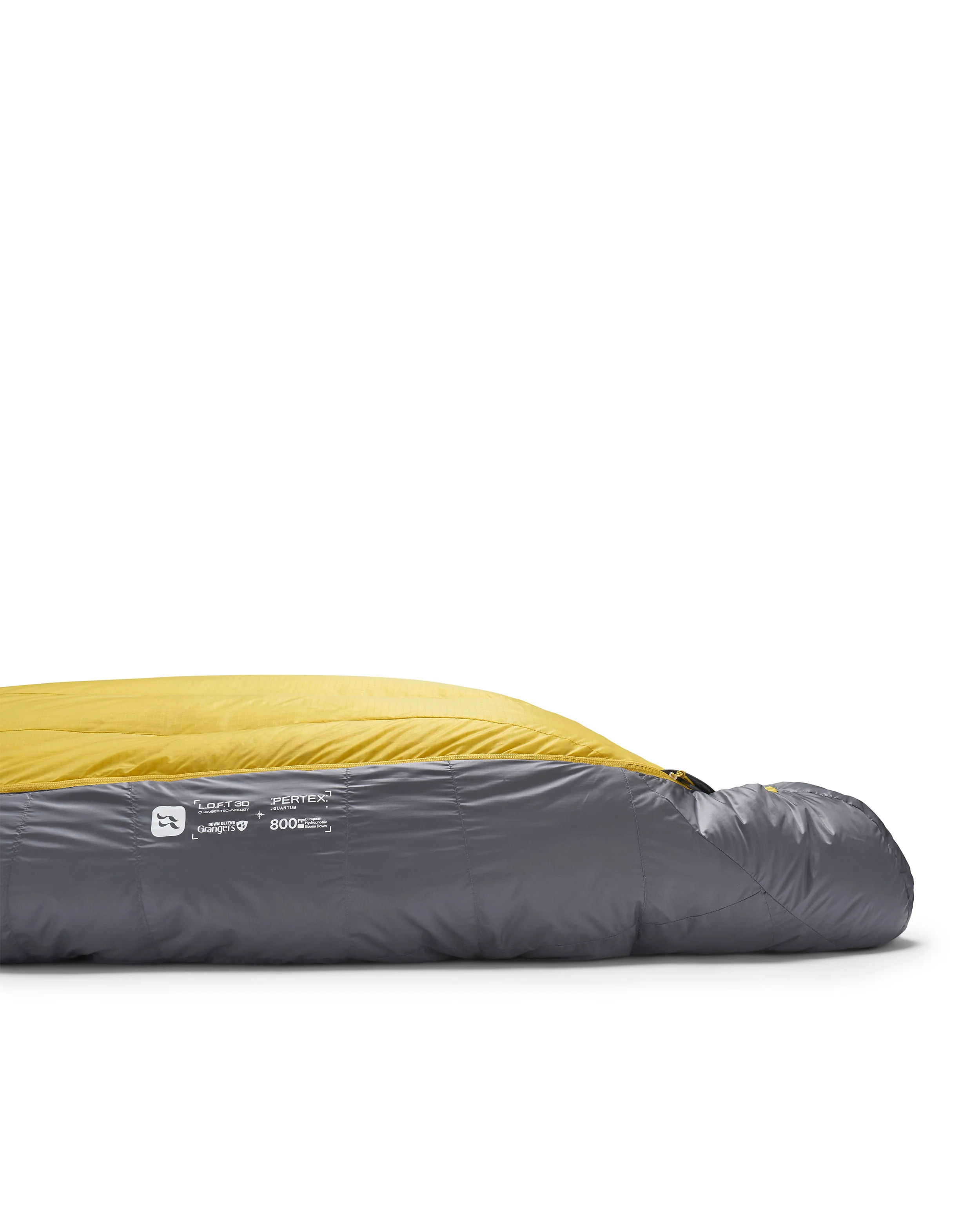 Neutrino -12°C Down Sleeping Bag - Yellow / Grey - Image 5