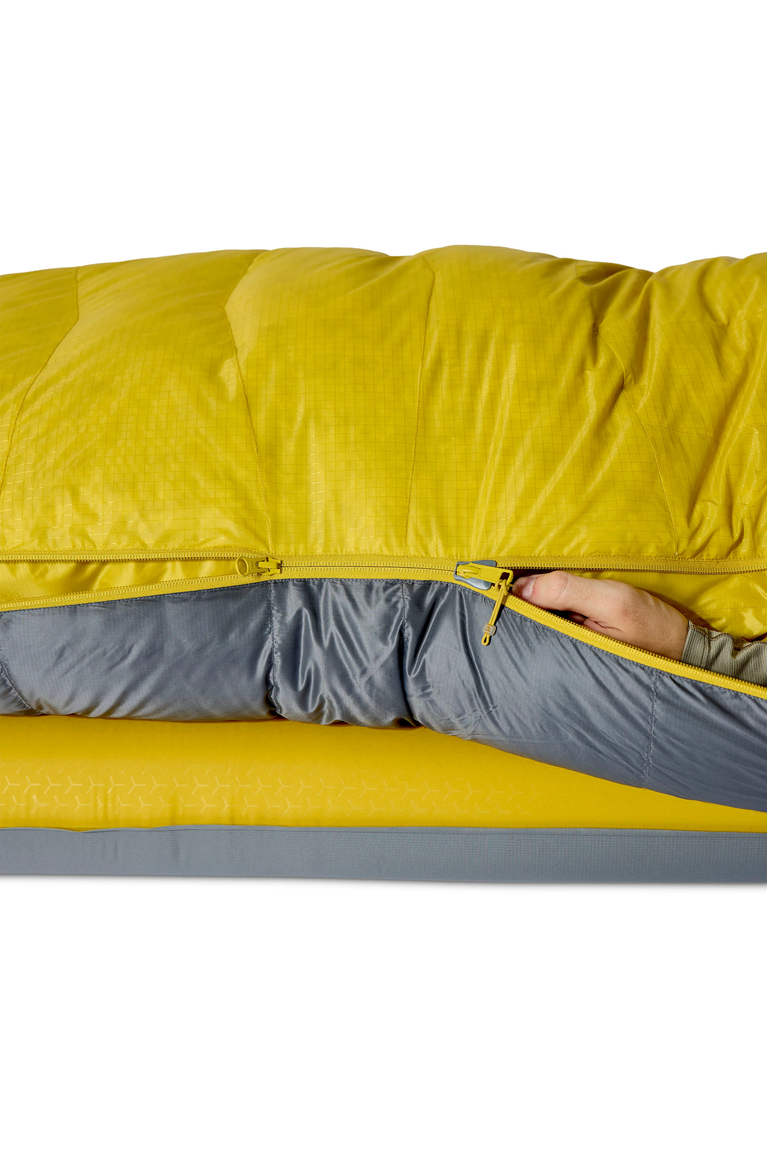 Neutrino -12°C Down Sleeping Bag - Yellow / Grey - Image 9