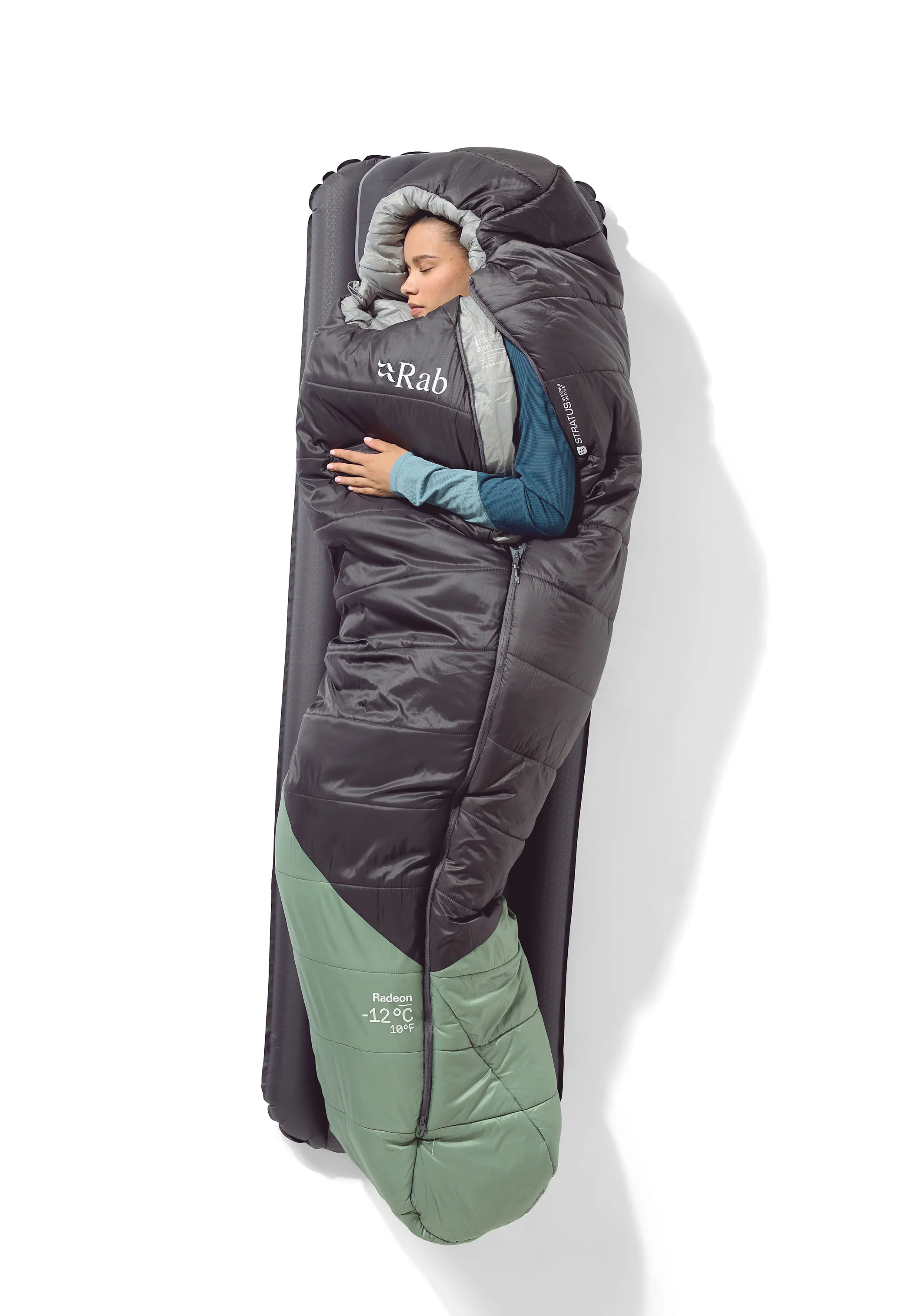 Women's Radeon -12°C Sleeping Bag - Green / Grey - Image 7