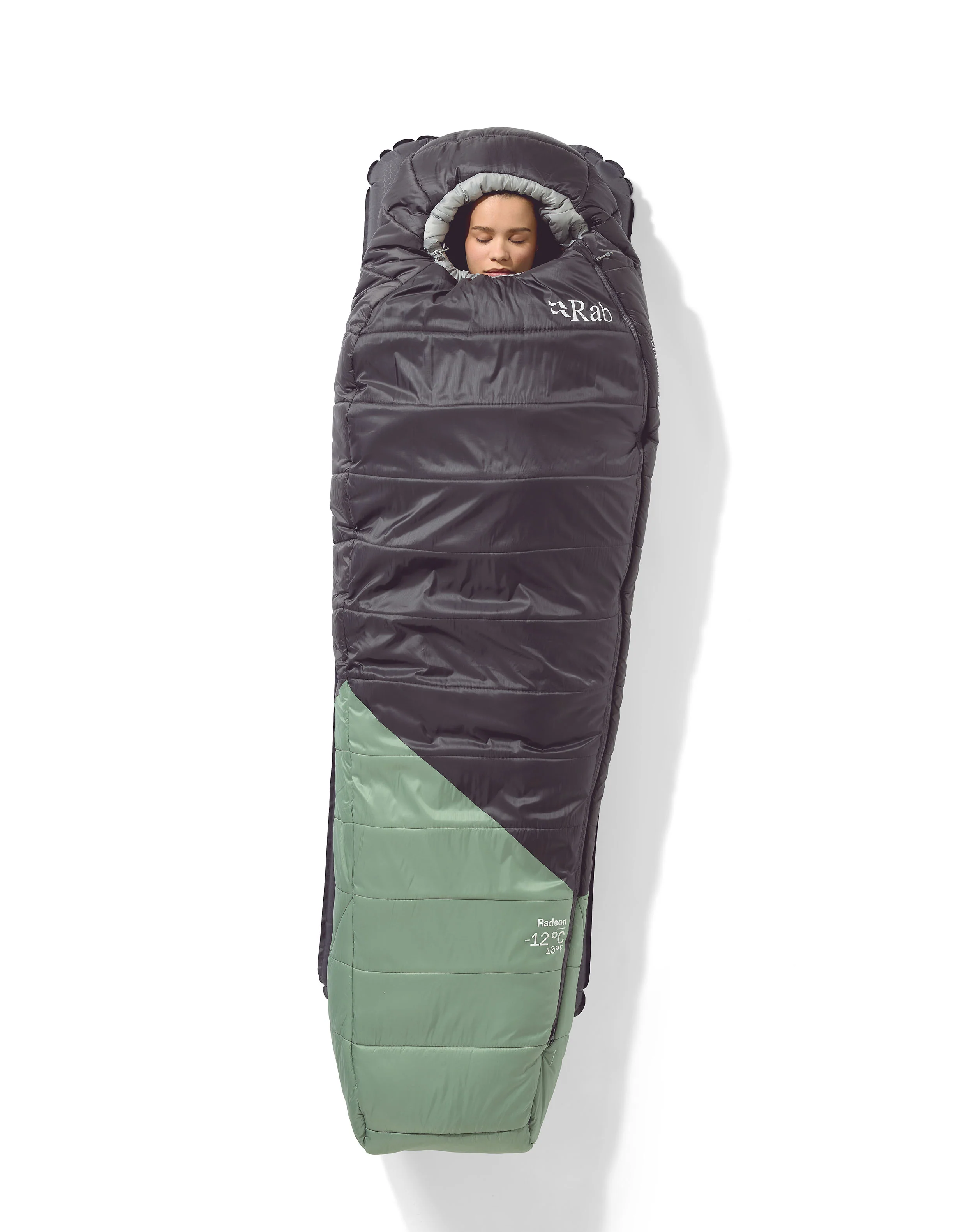 Women's Radeon -12°C Sleeping Bag - Green / Grey - Image 8
