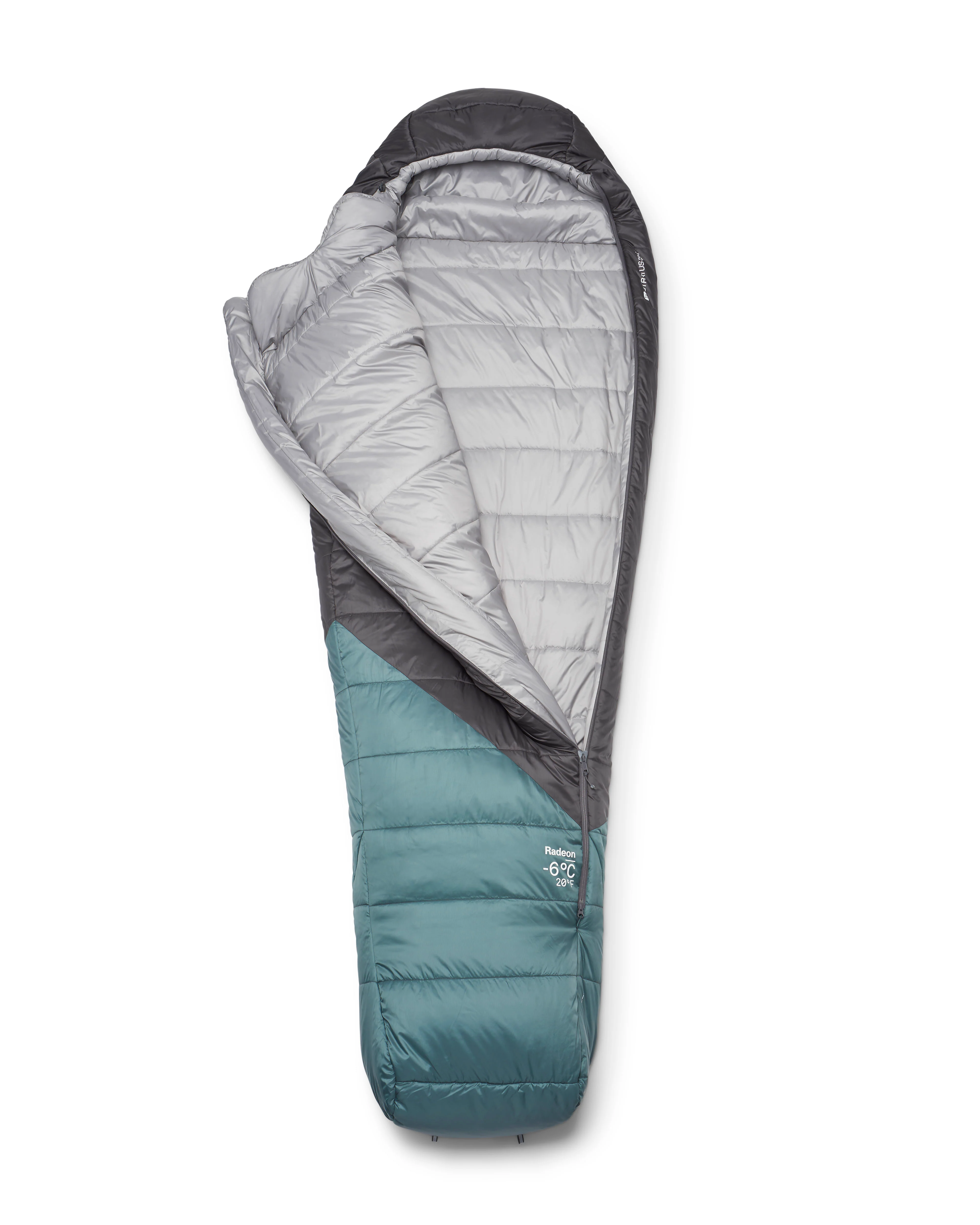 Radeon -6°C Sleeping Bag - Grey/Green - Image 2