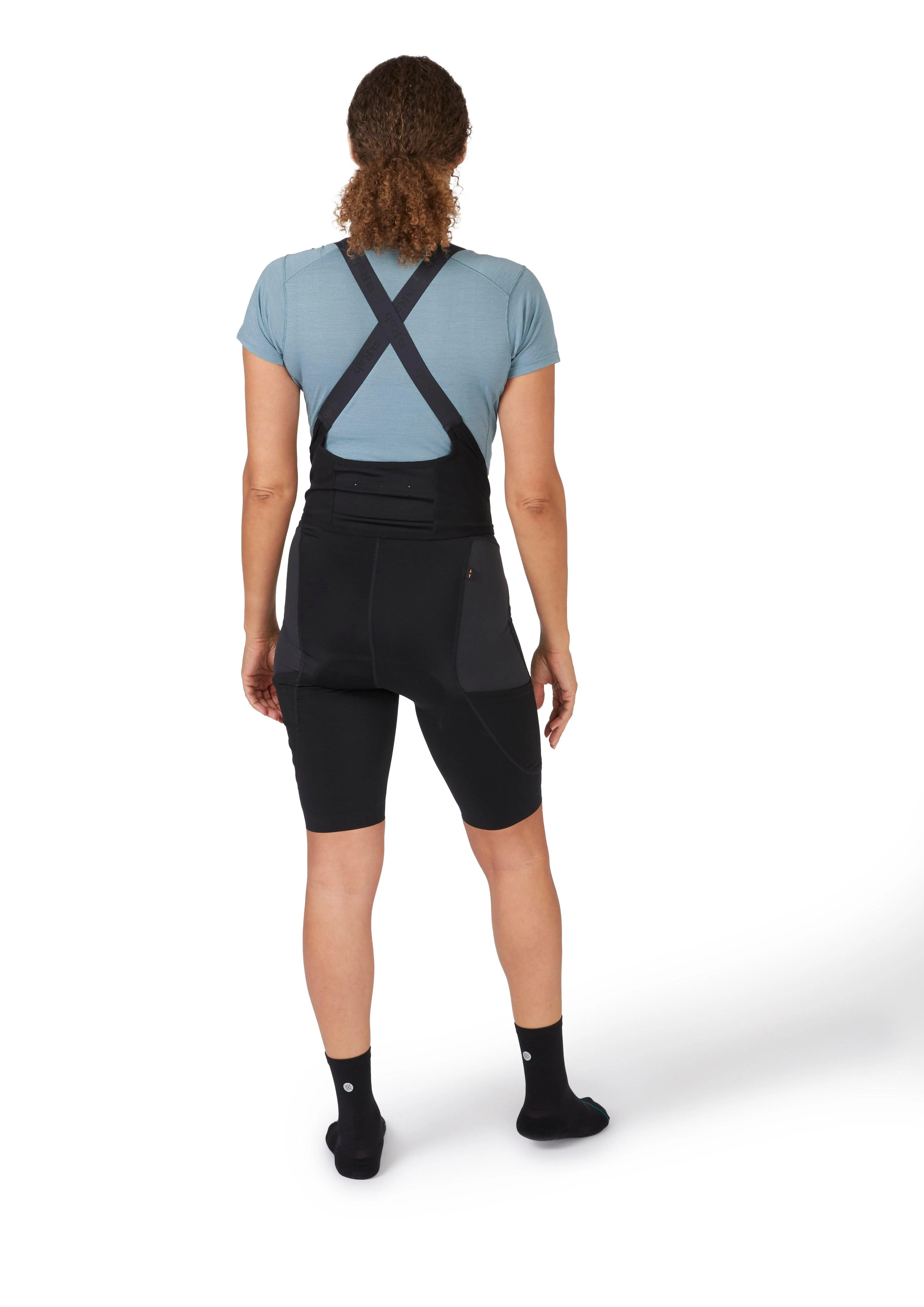 Women's Cargo Bib Shorts - Black - Image 4